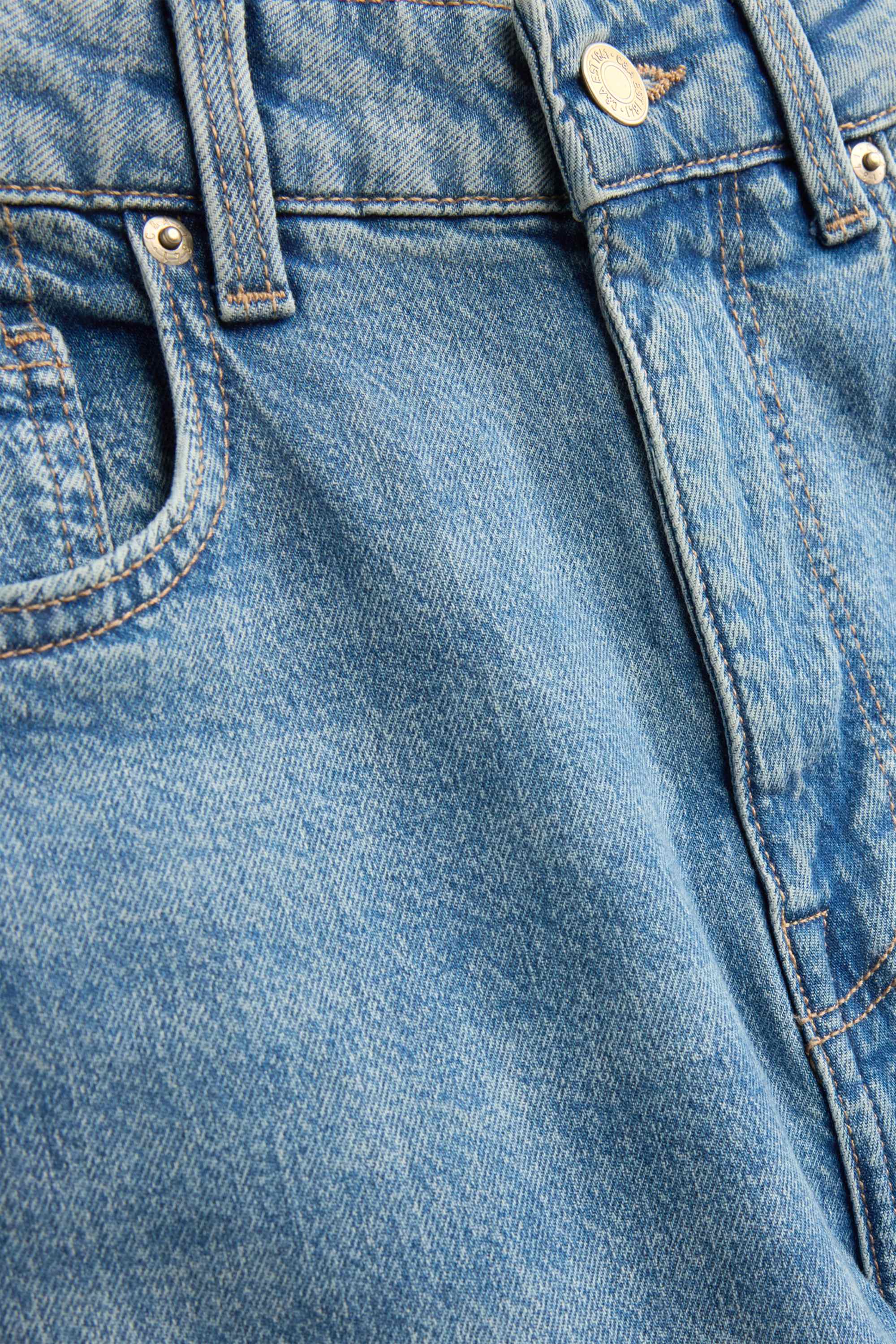 Wide leg jeans - high waist blue denim