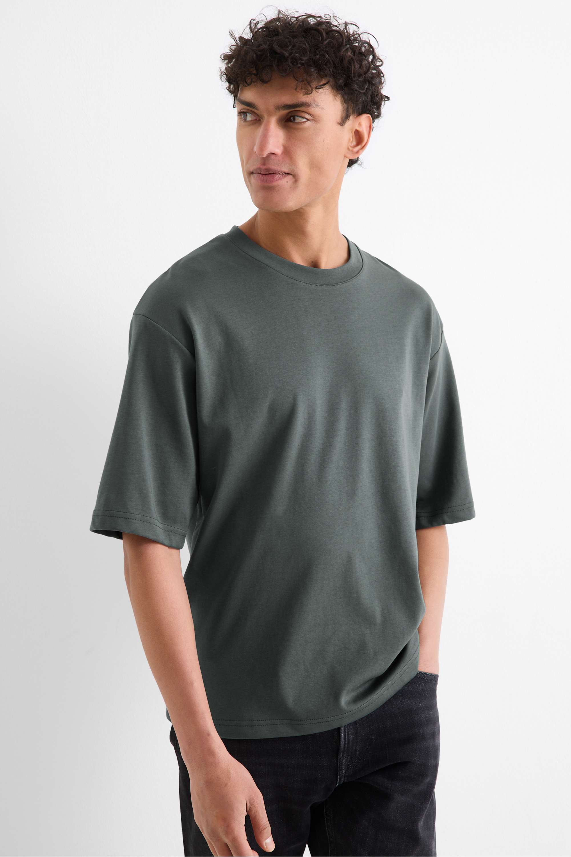 T-shirt - relaxed fit dark green