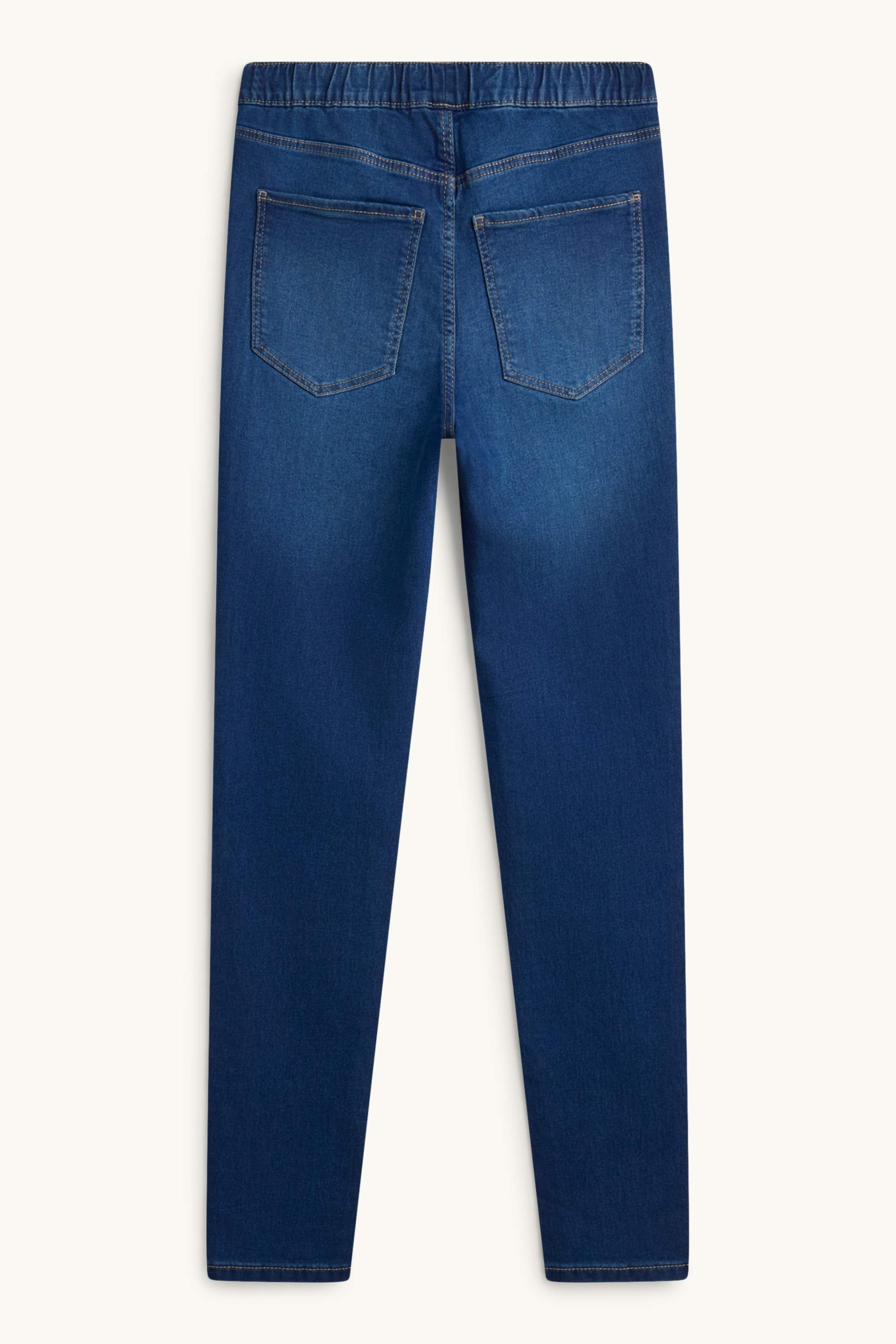 Jegging jeans - mid-rise waist blue denim