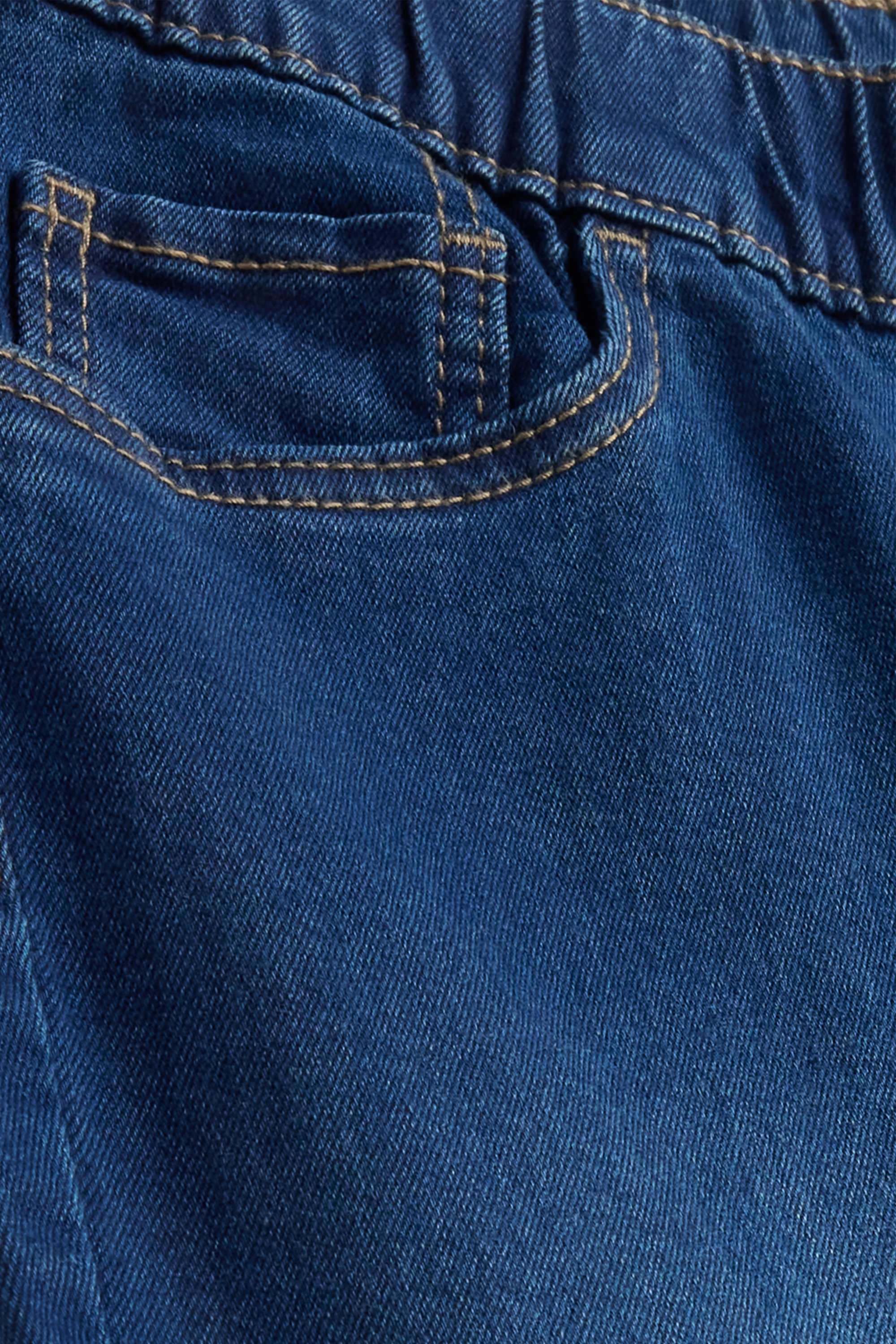 Jegging jeans - mid-rise waist blue denim