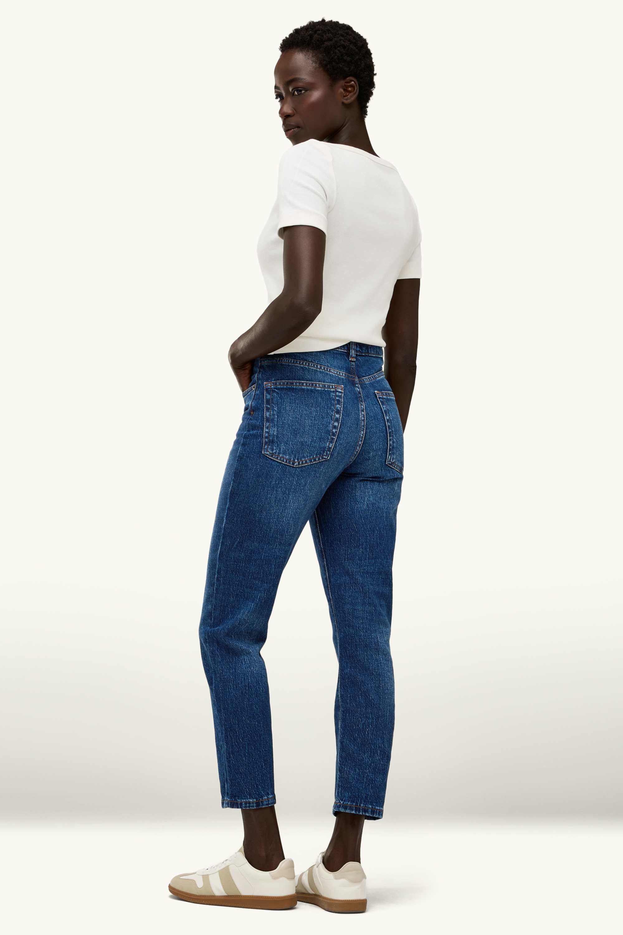Mom jeans - high waist - LYCRA® blue denim