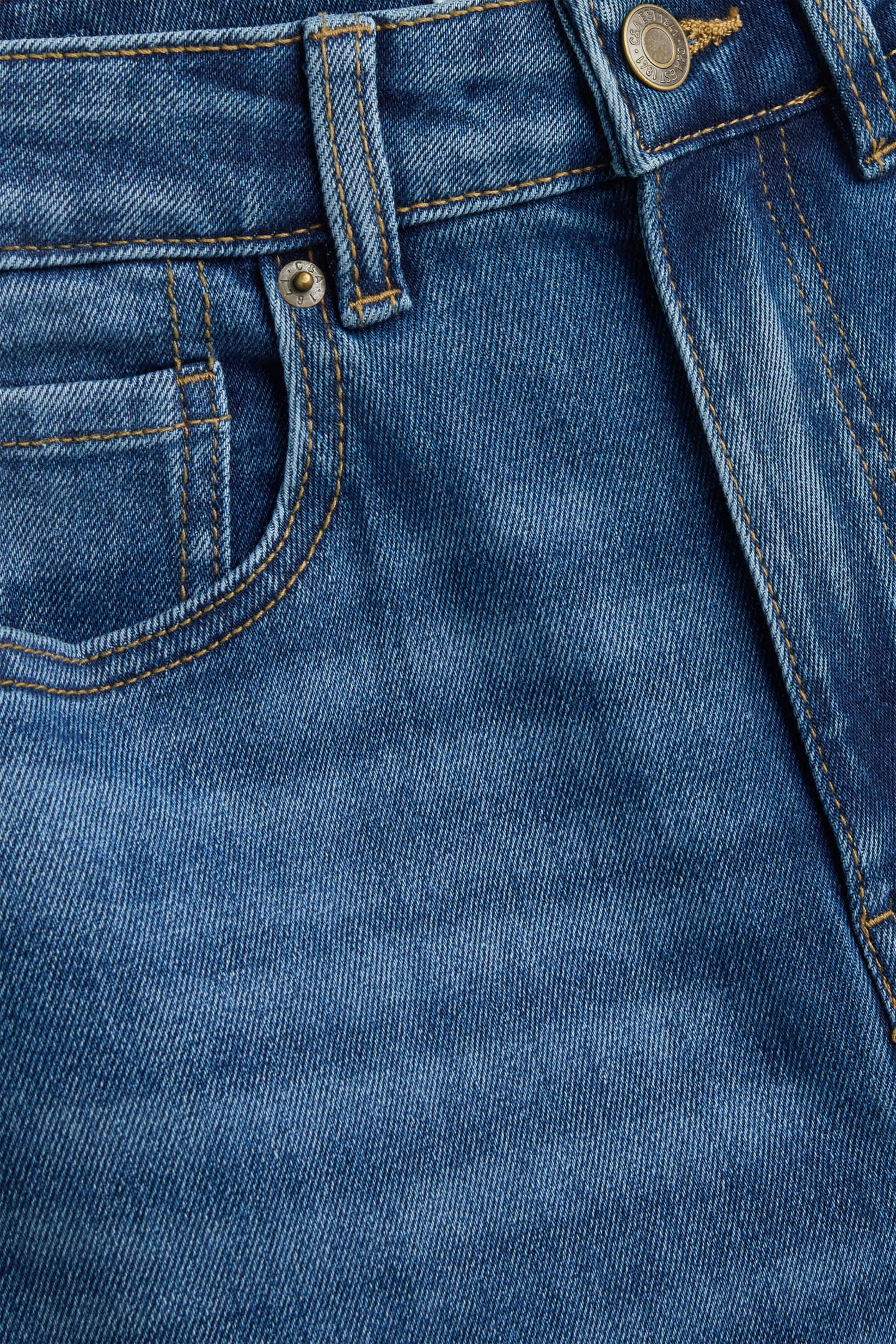 Flared jeans - high waist blue denim (2)