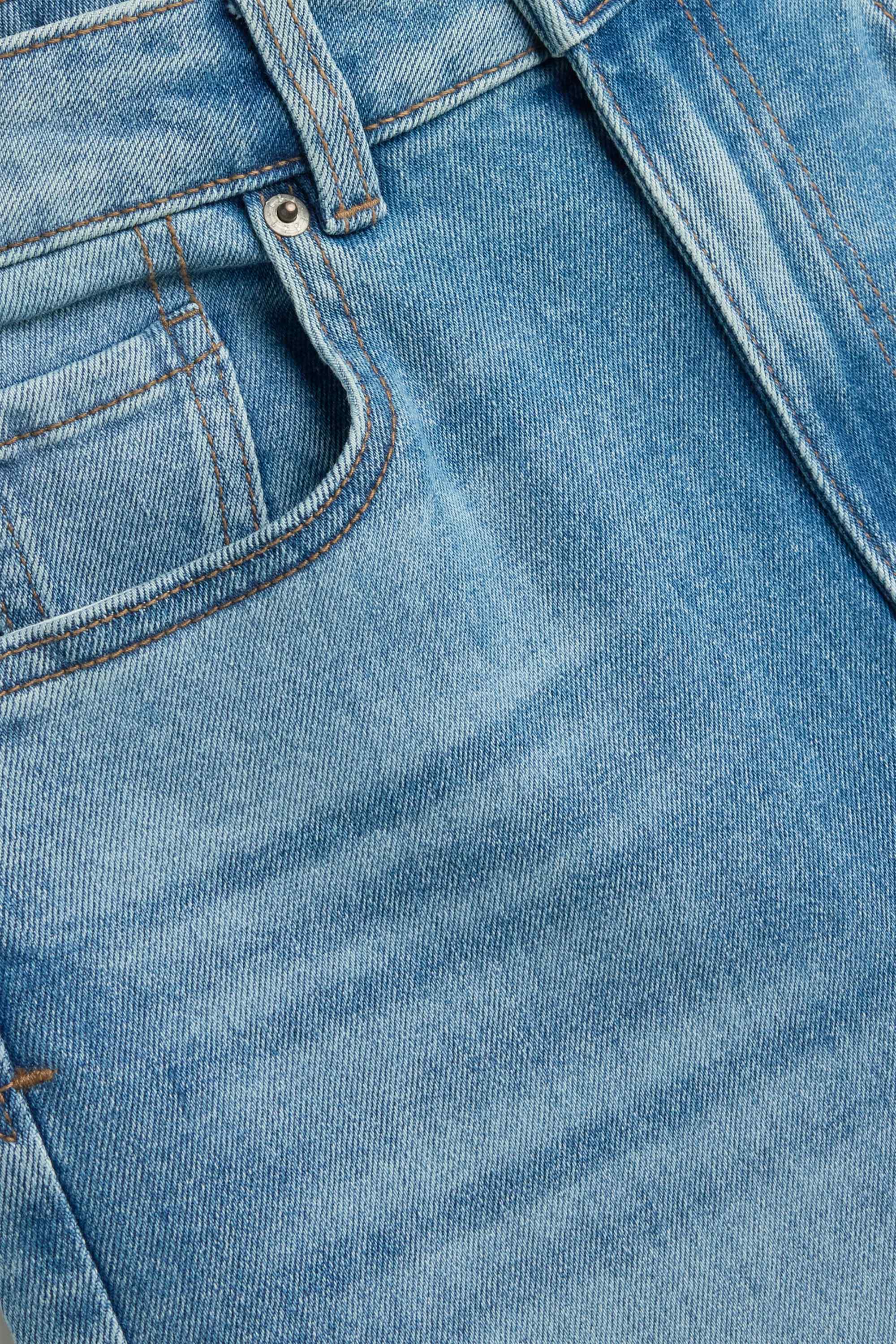 Flared jeans - high waist blue denim (3)