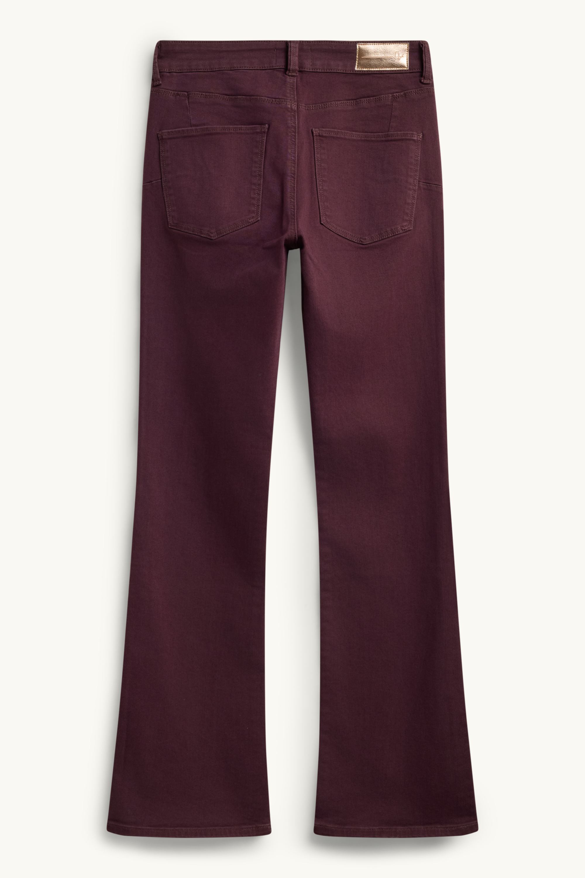 Bootcut jeans - mid-rise waist - shaping jeans - LYCRA® bordeaux