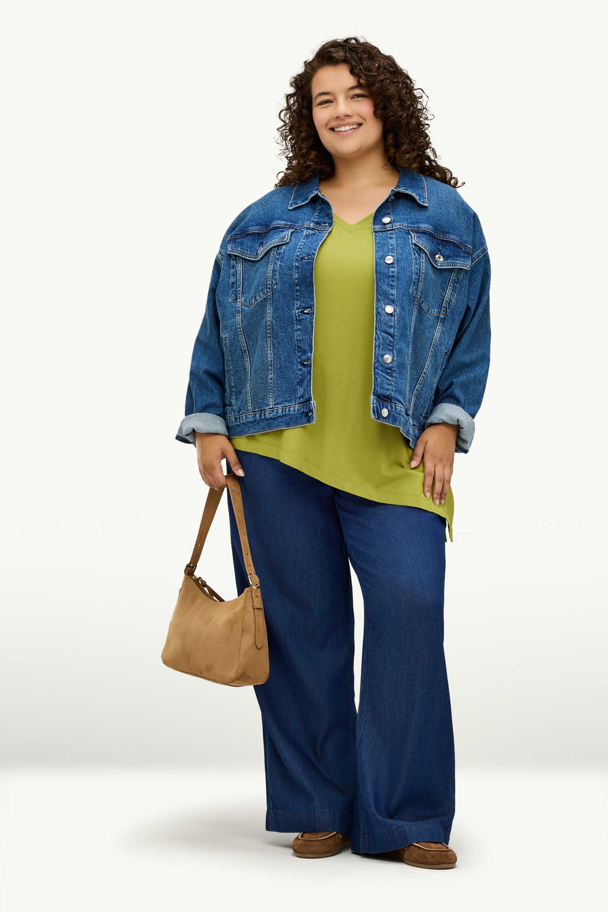 V-neck T-shirt - relaxed fit light green