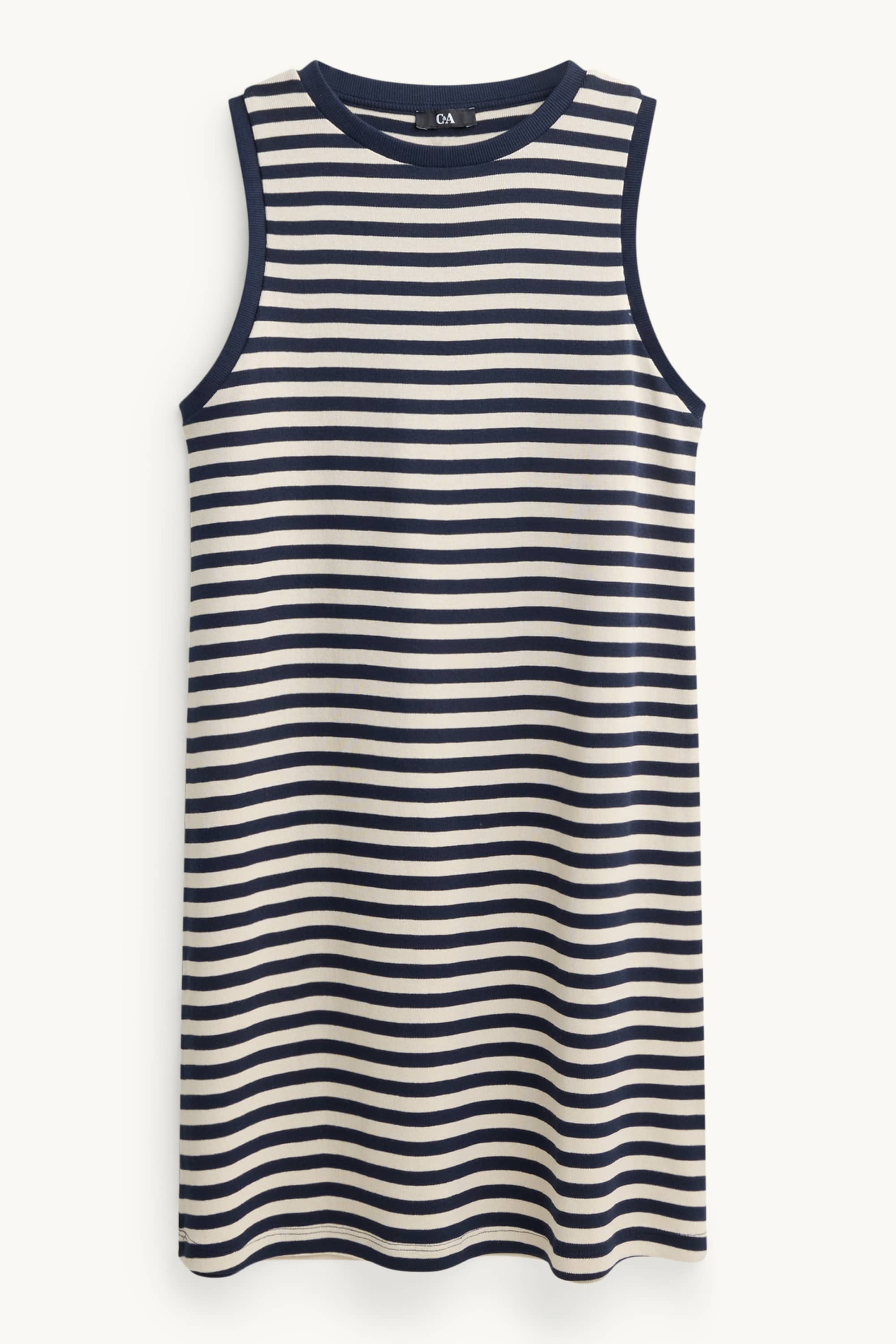 Dress - straight fit - striped blue / white