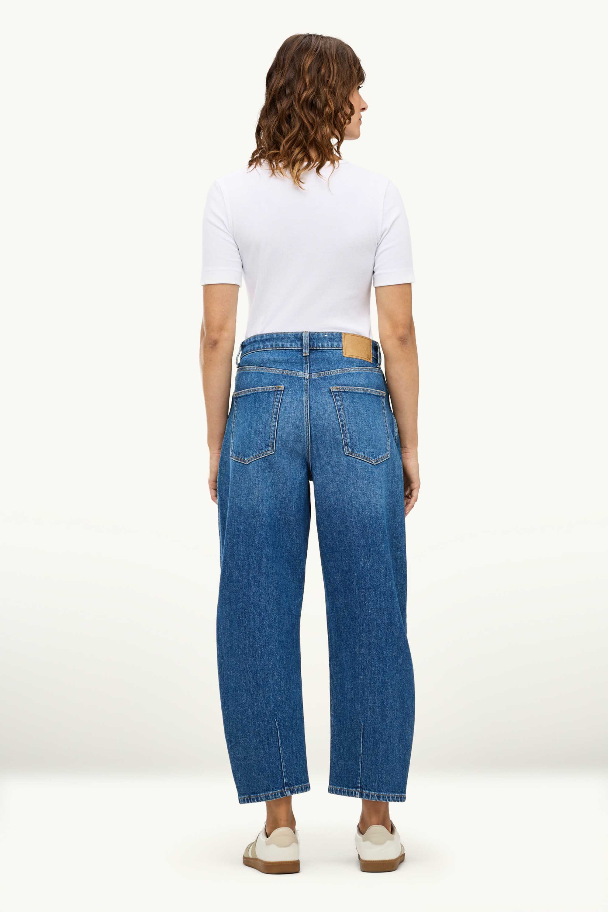 Barrel jeans - high waist blue denim