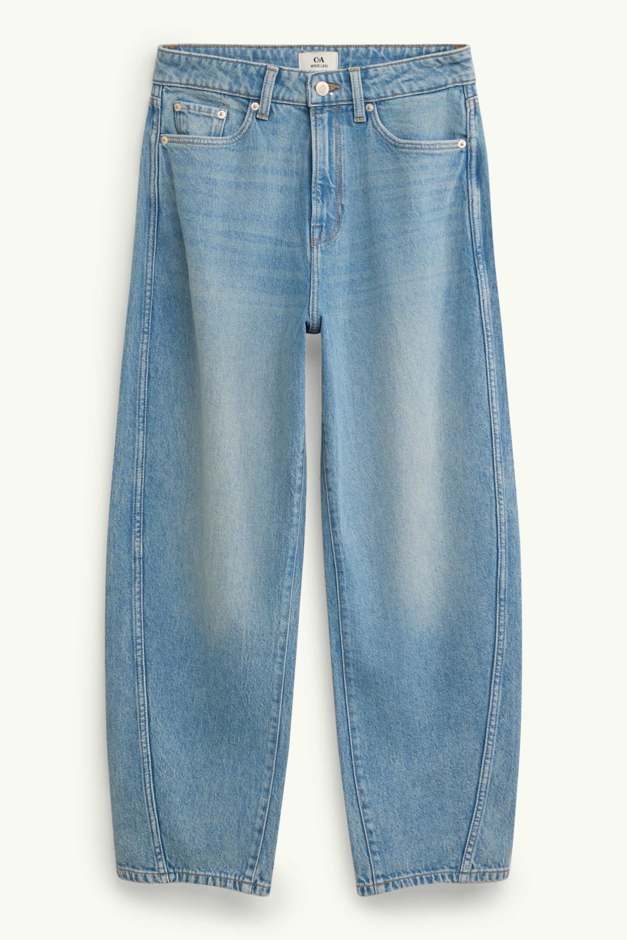 Barrel jeans - high waist blue denim