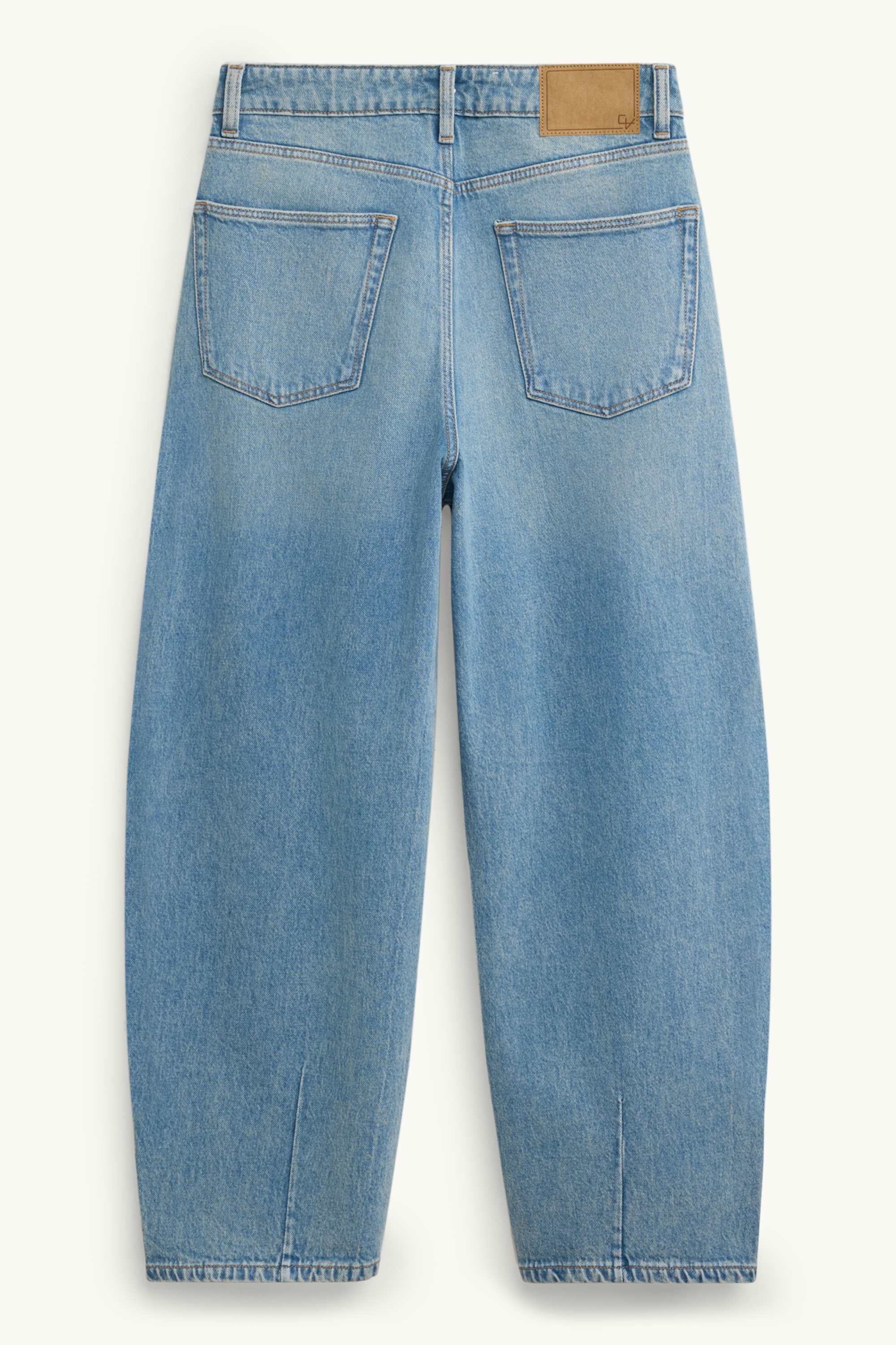 Barrel jeans - high waist blue denim