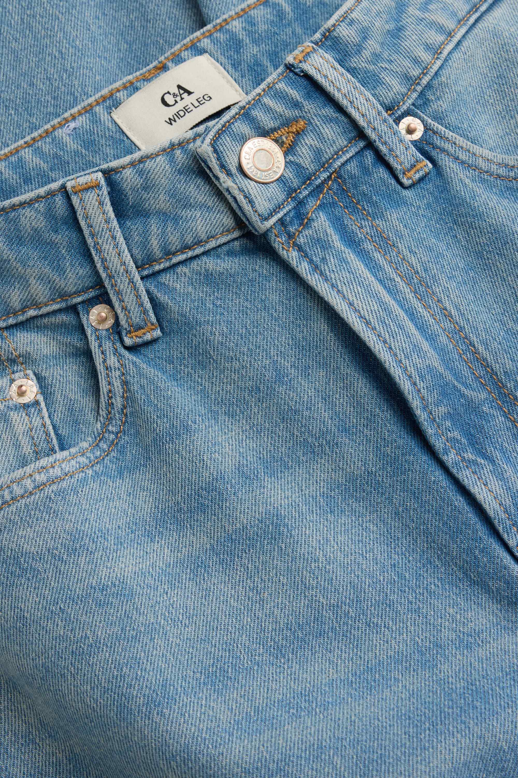 Barrel jeans - high waist blue denim