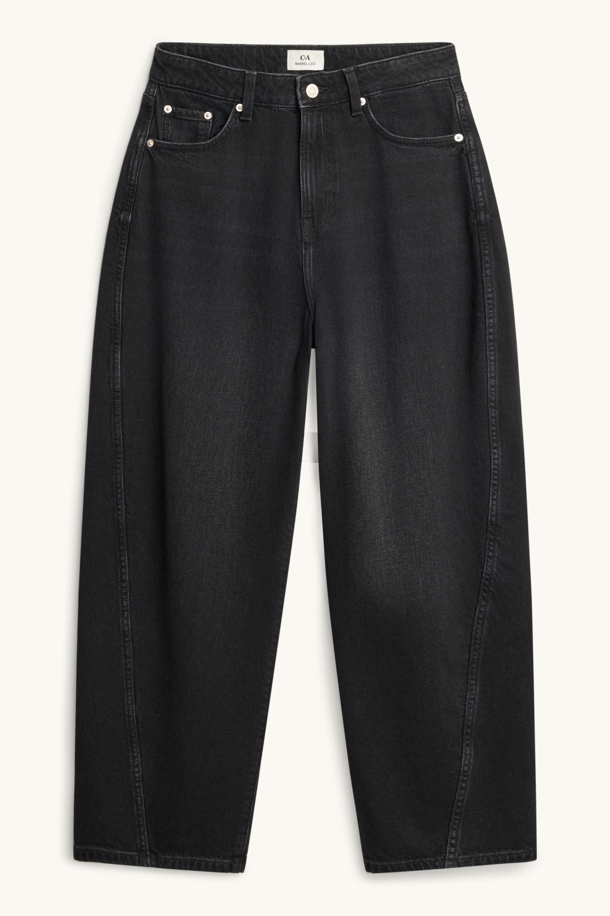 Barrel jeans - high waist black