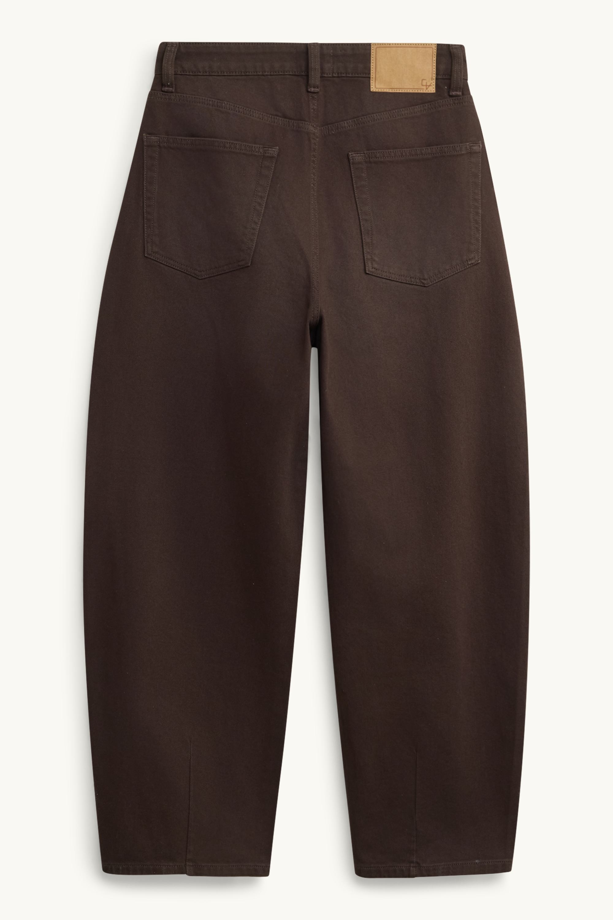 Barrel jeans - high waist dark brown