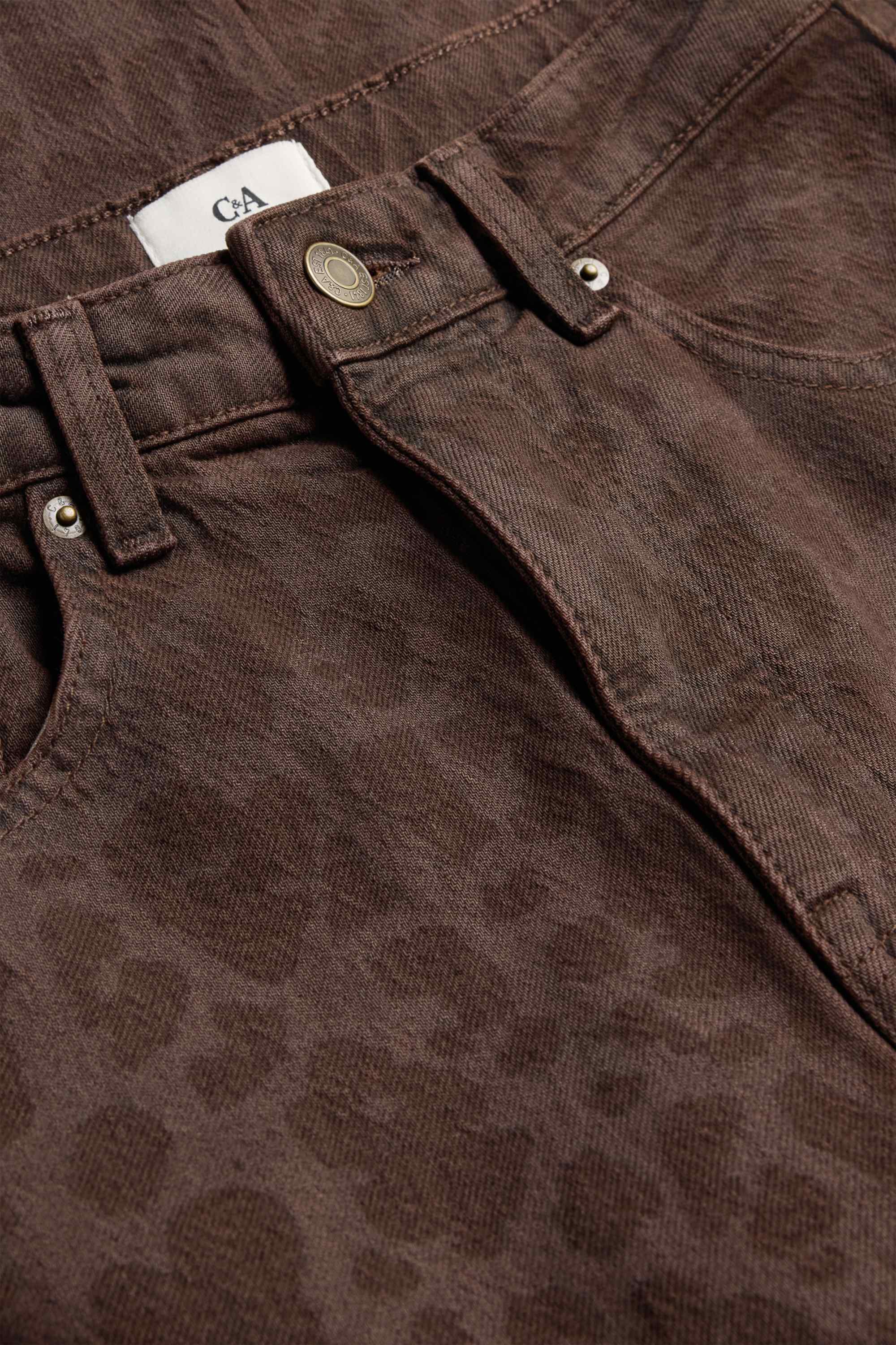 Mom jeans - high waist - LYCRA ® - leopard print dark brown
