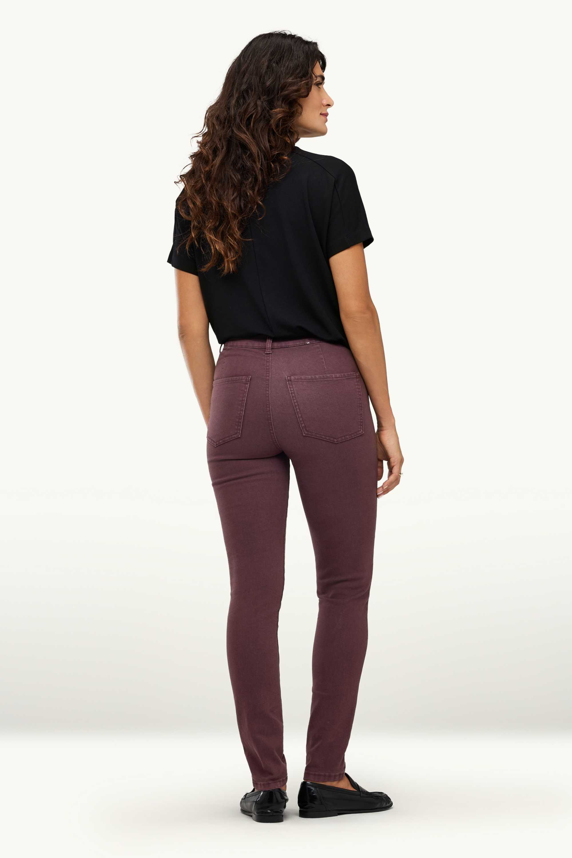 Jegging jeans - high waist bordeaux