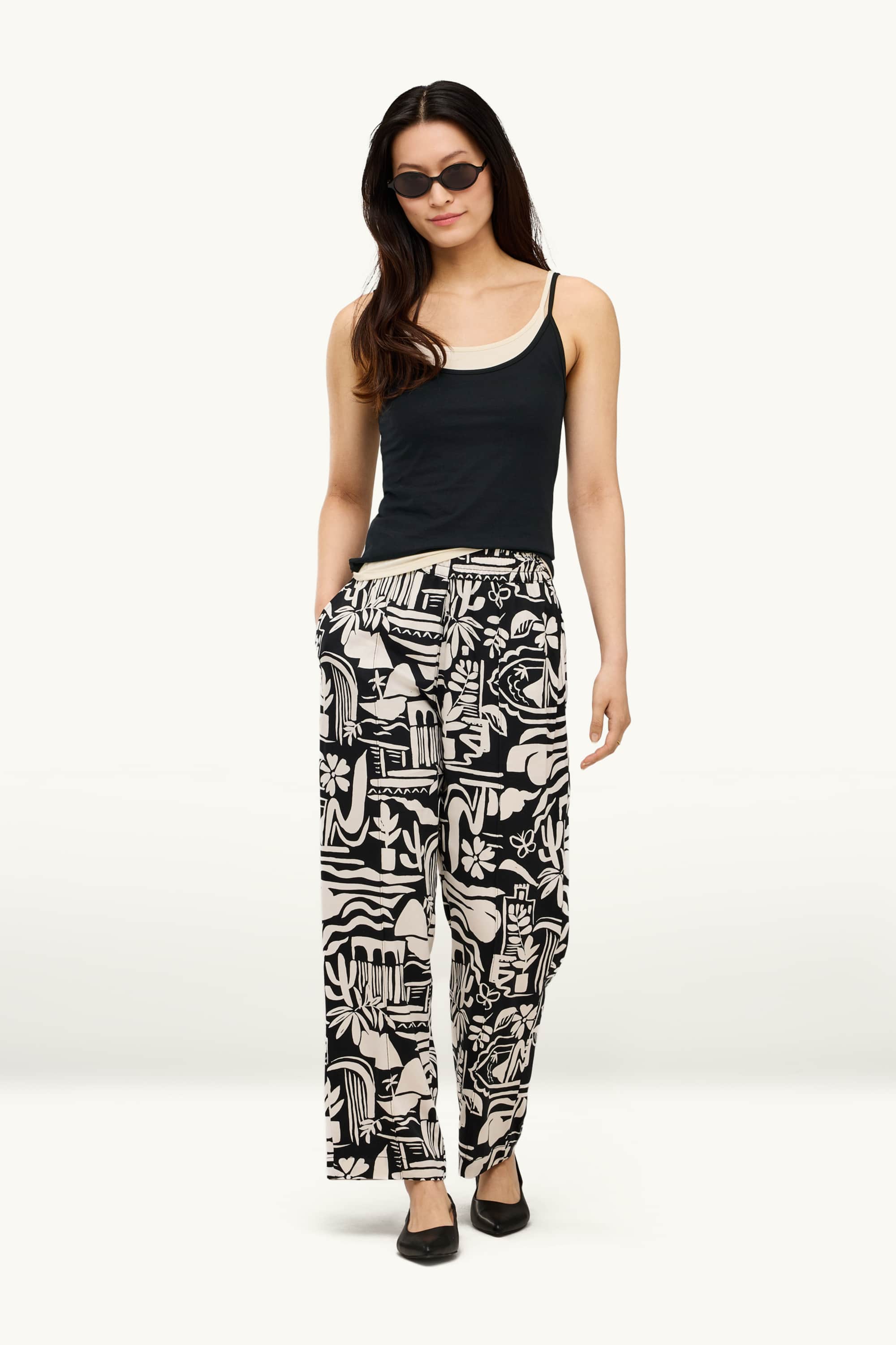 Top - 2-in-1 look black