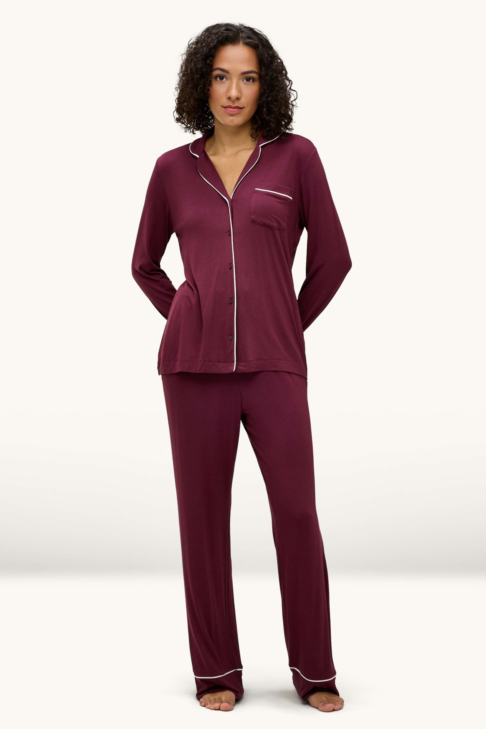 Viscose pyjamas bordeaux