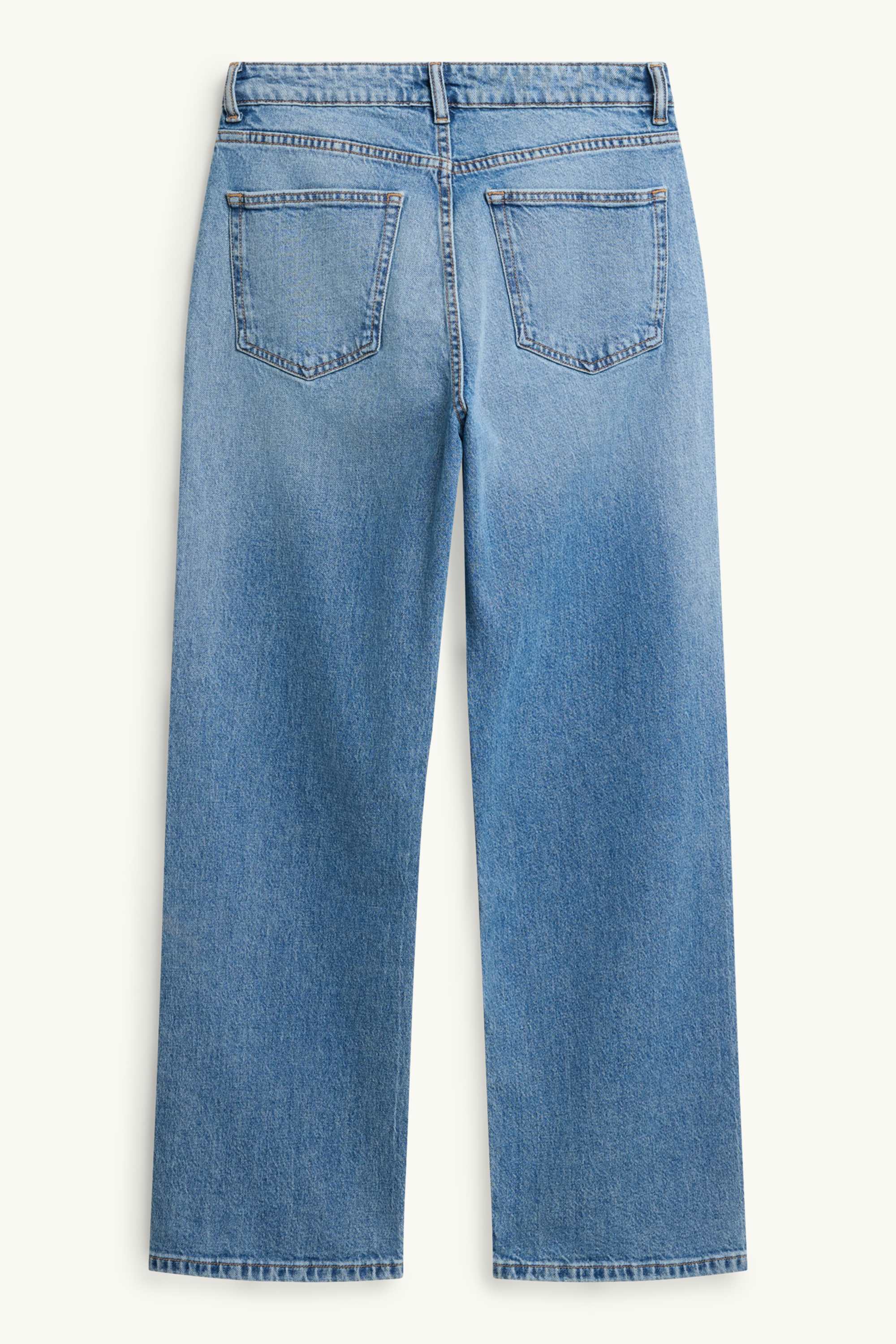 Baggy jeans - mid-rise waist blue denim