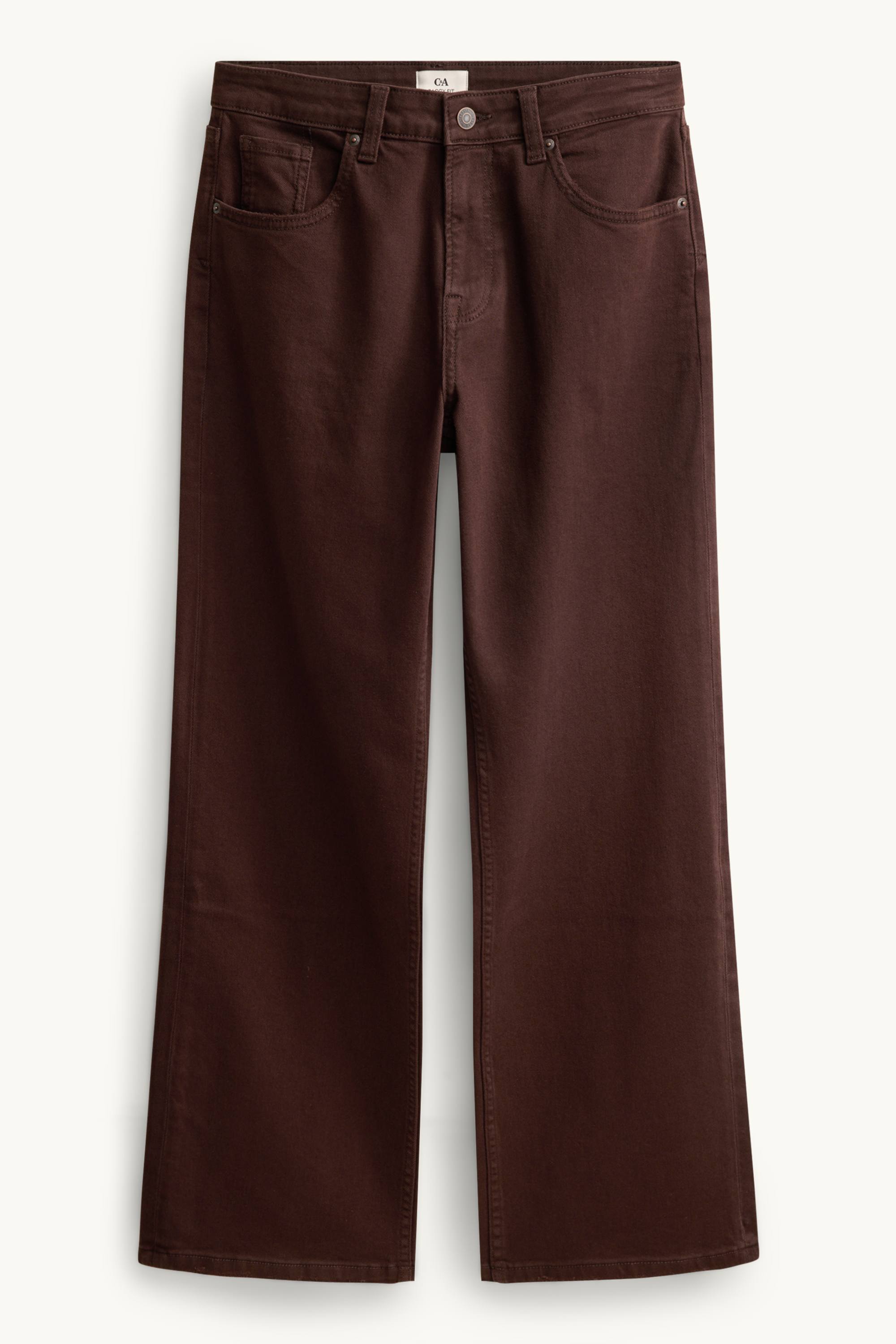 Baggy jeans - mid-rise waist dark brown