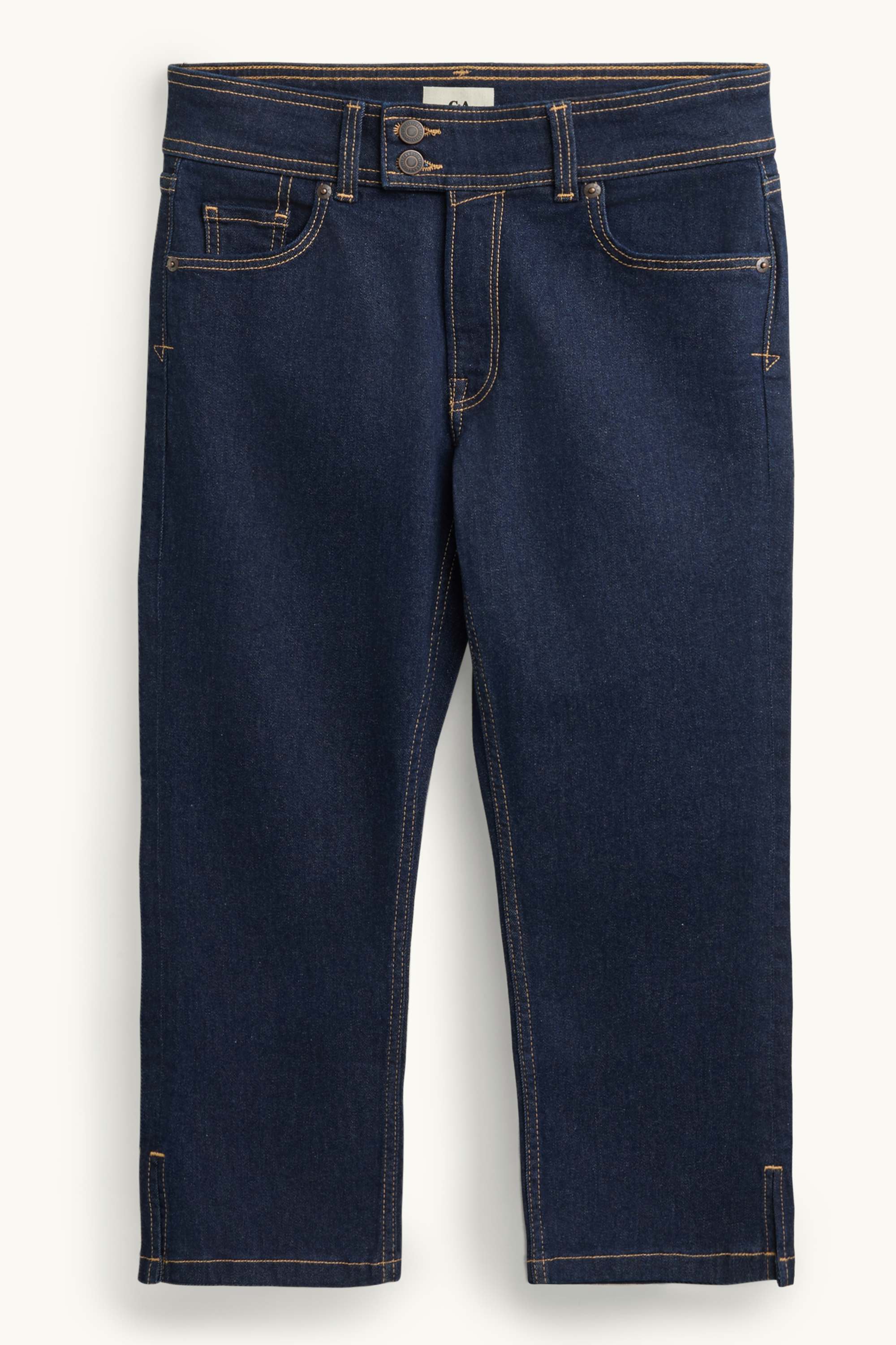 Capri jeans - low-rise waist denim-dark blue