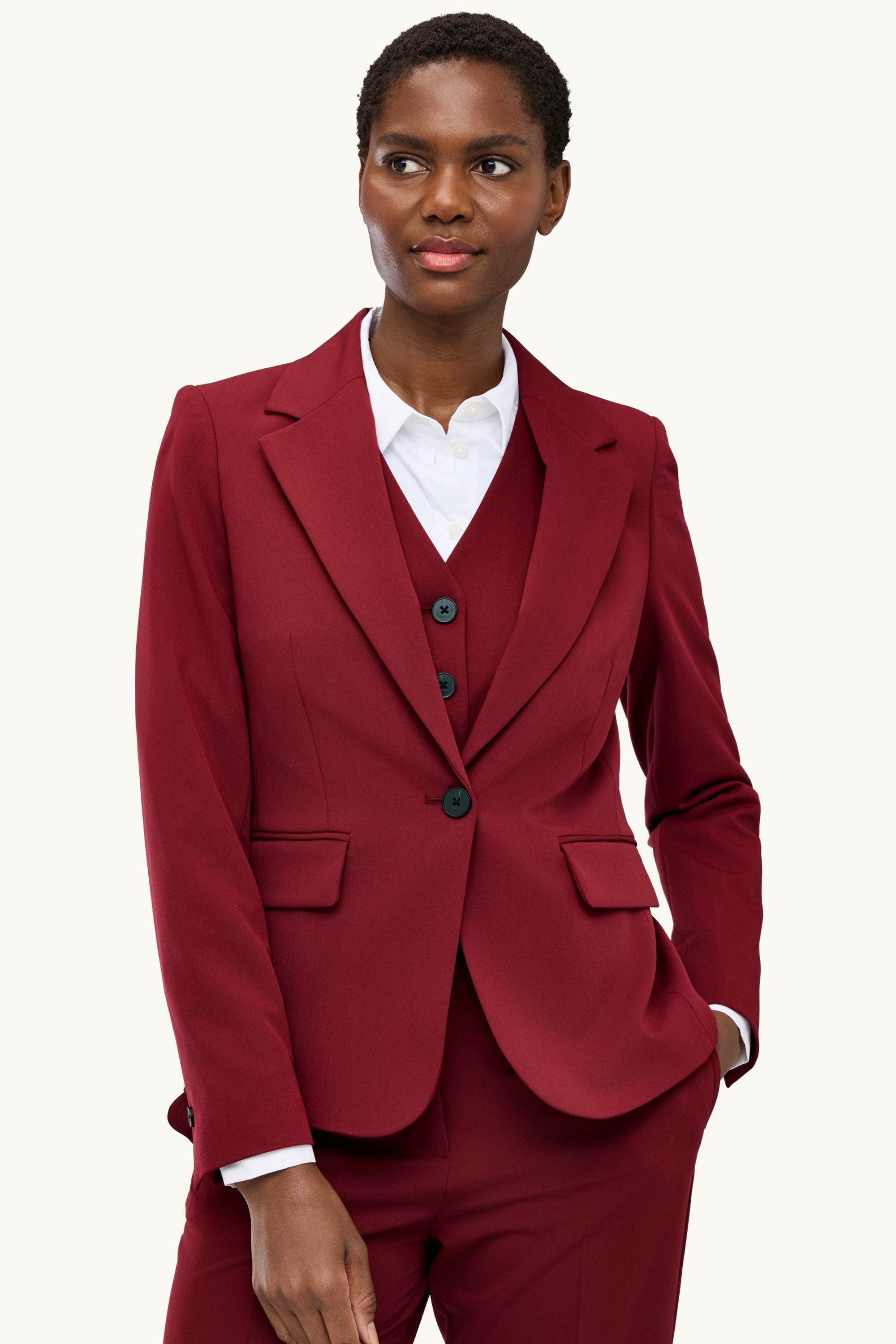 Business blazer - slim fit red
