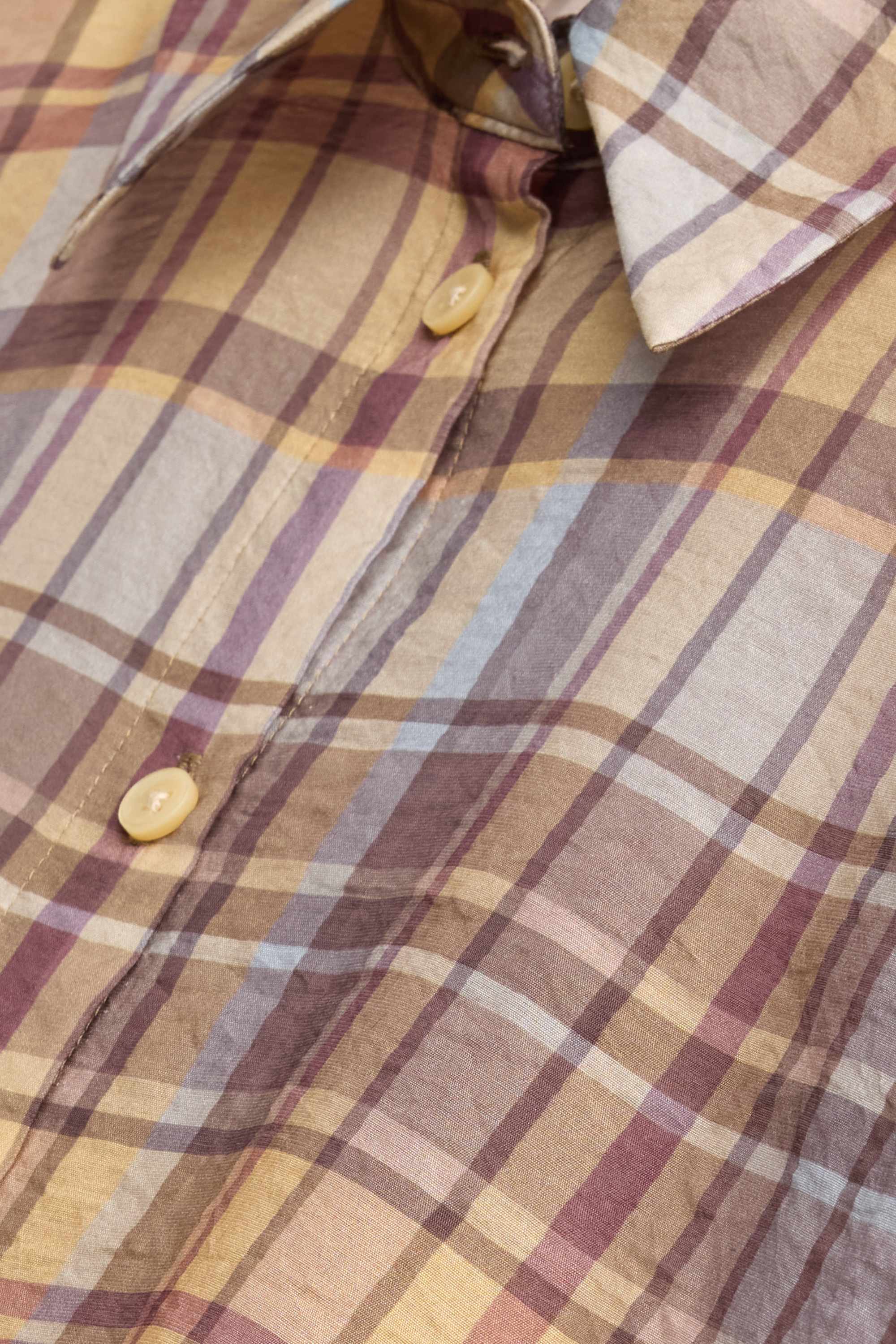 Shirt blouse - check beige / blue
