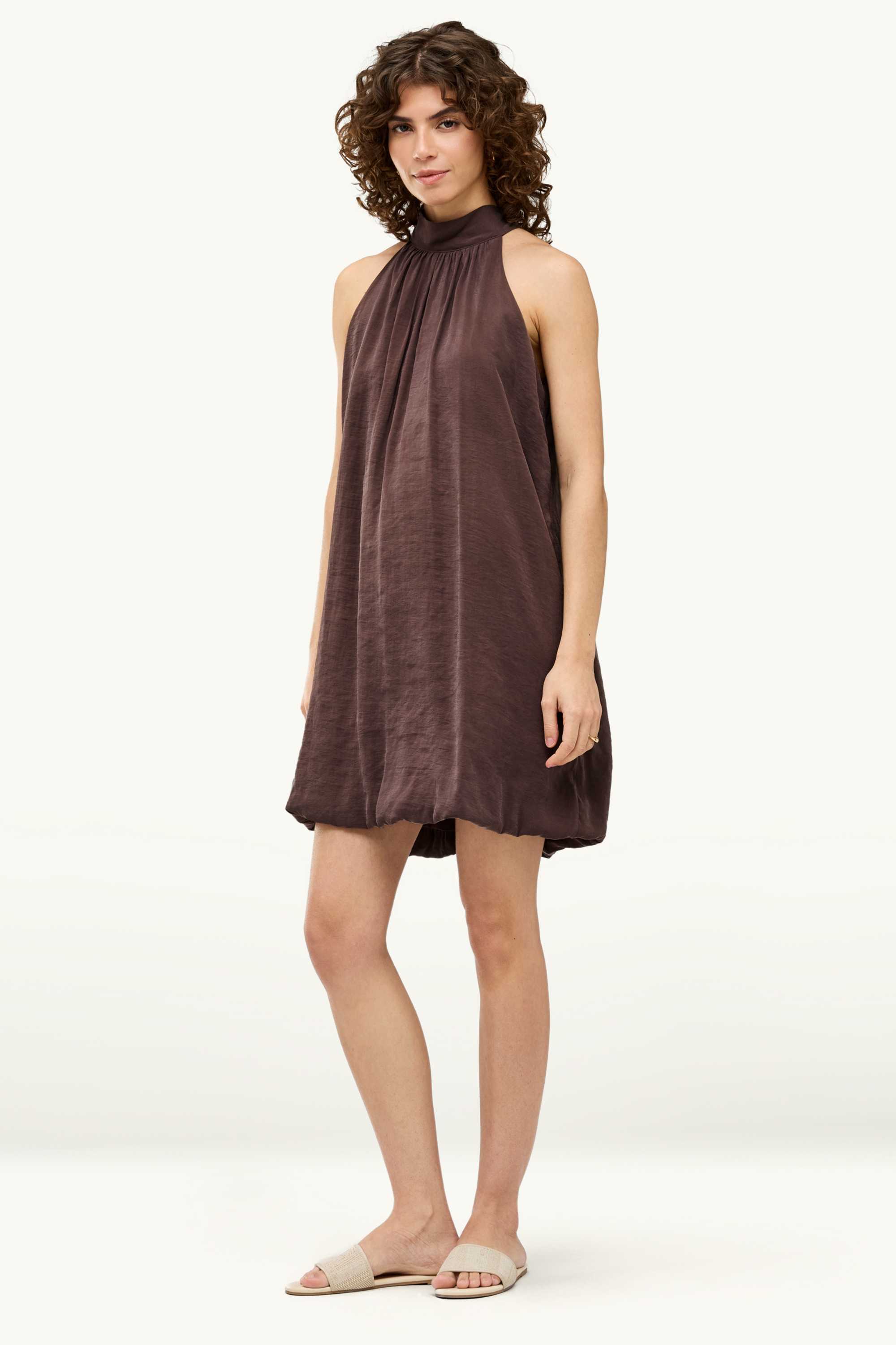A-line dress brown