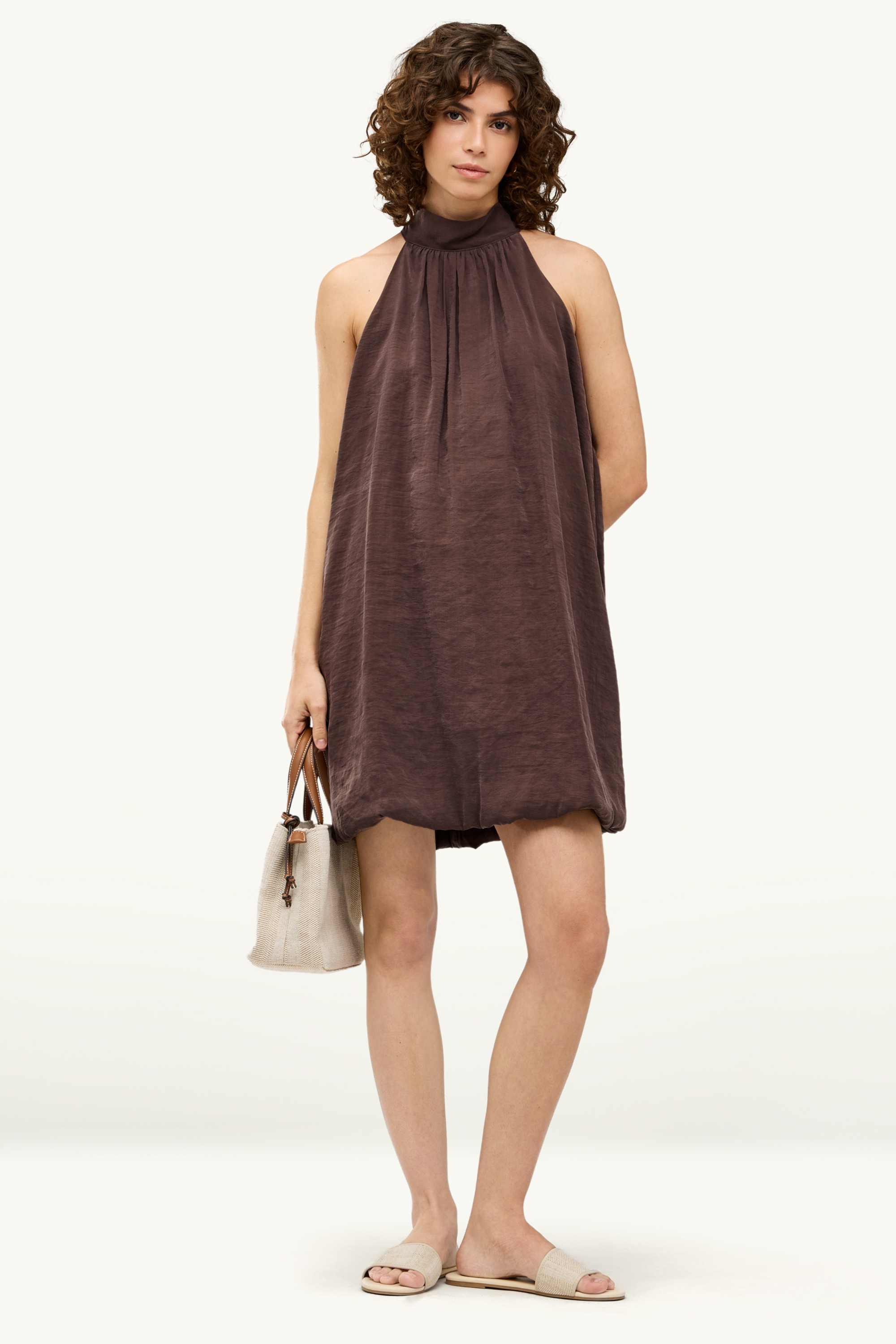 A-line dress brown
