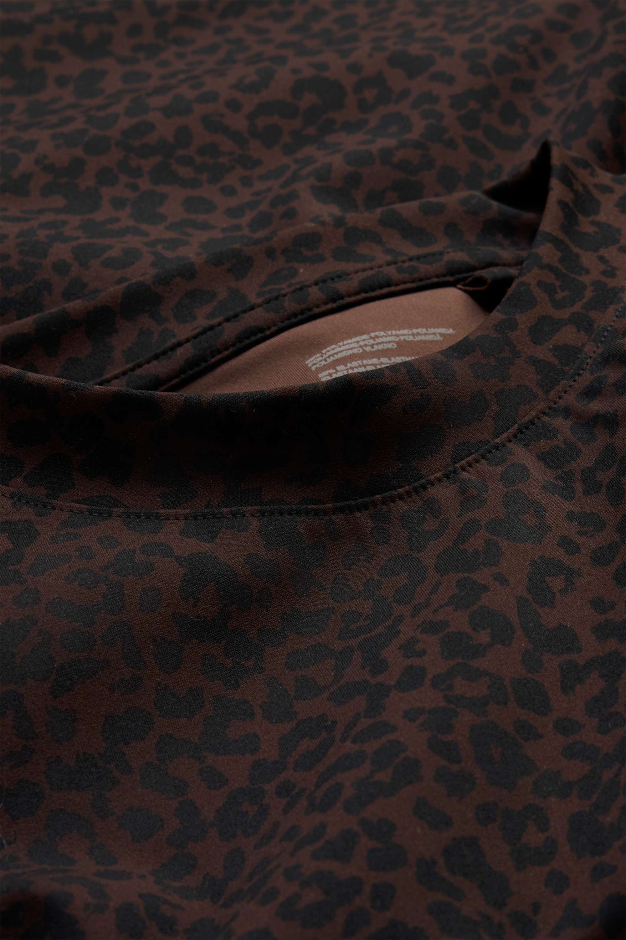 Technical T-shirt - 4 Way Stretch - UV protection - leopard print brown
