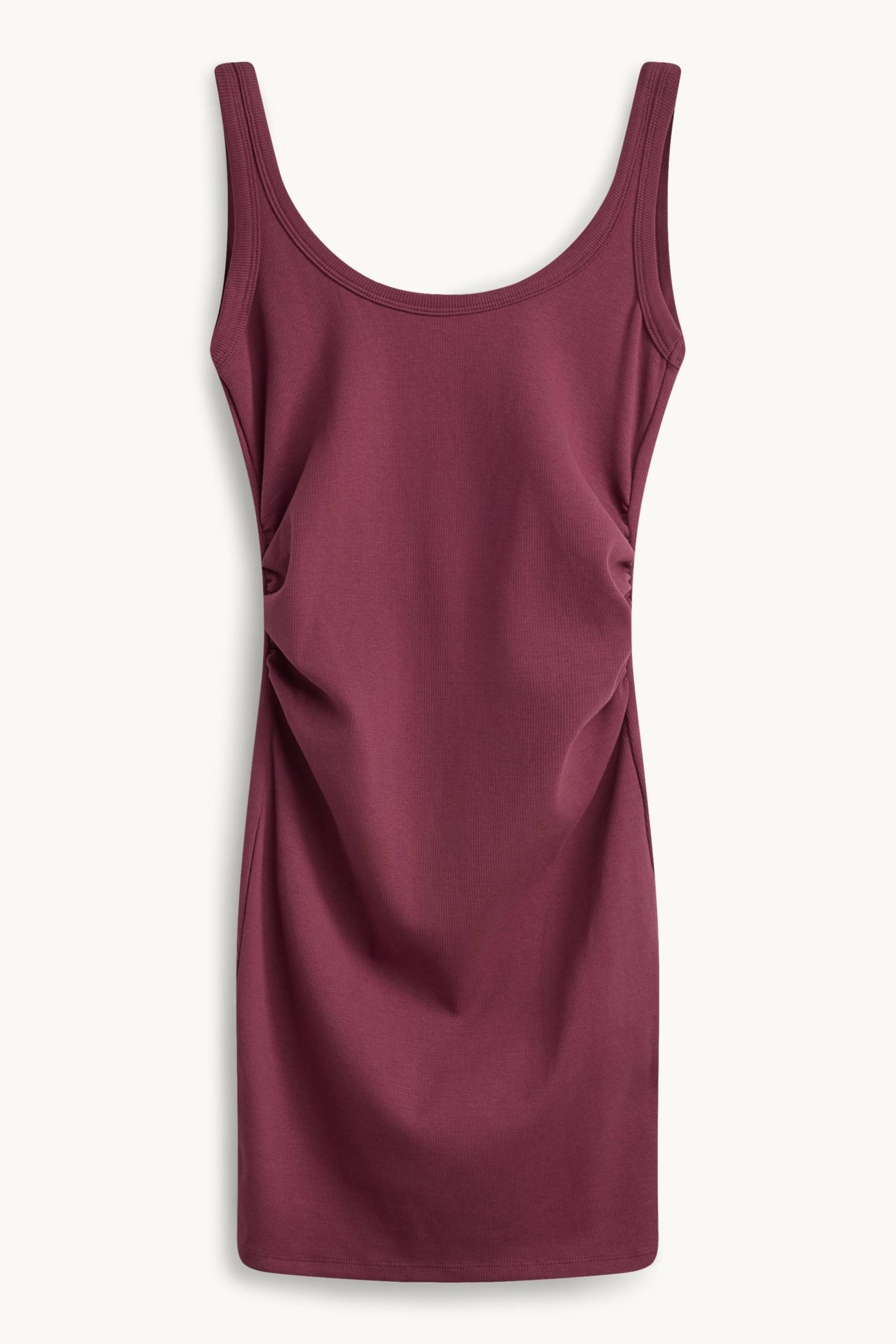 Bodycon dress - ribbed purple