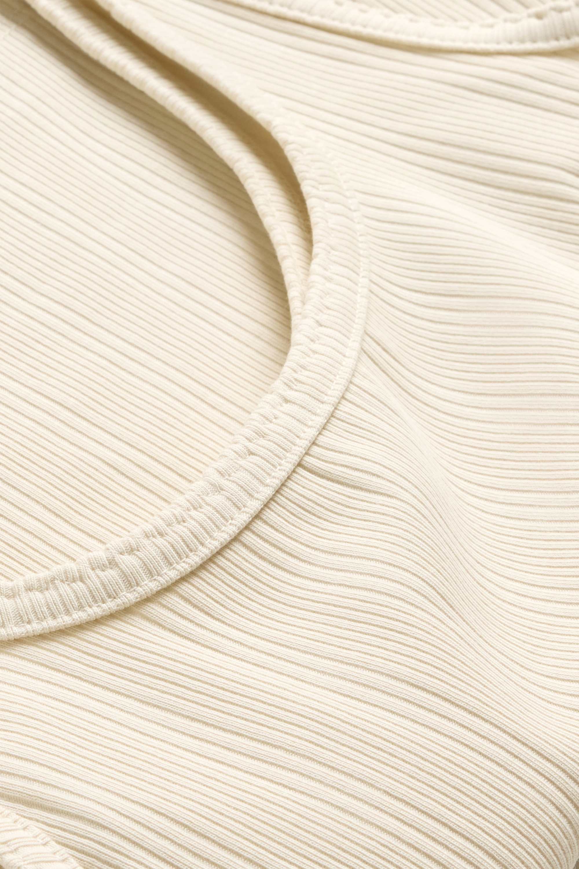 Top - ribbed cremewhite