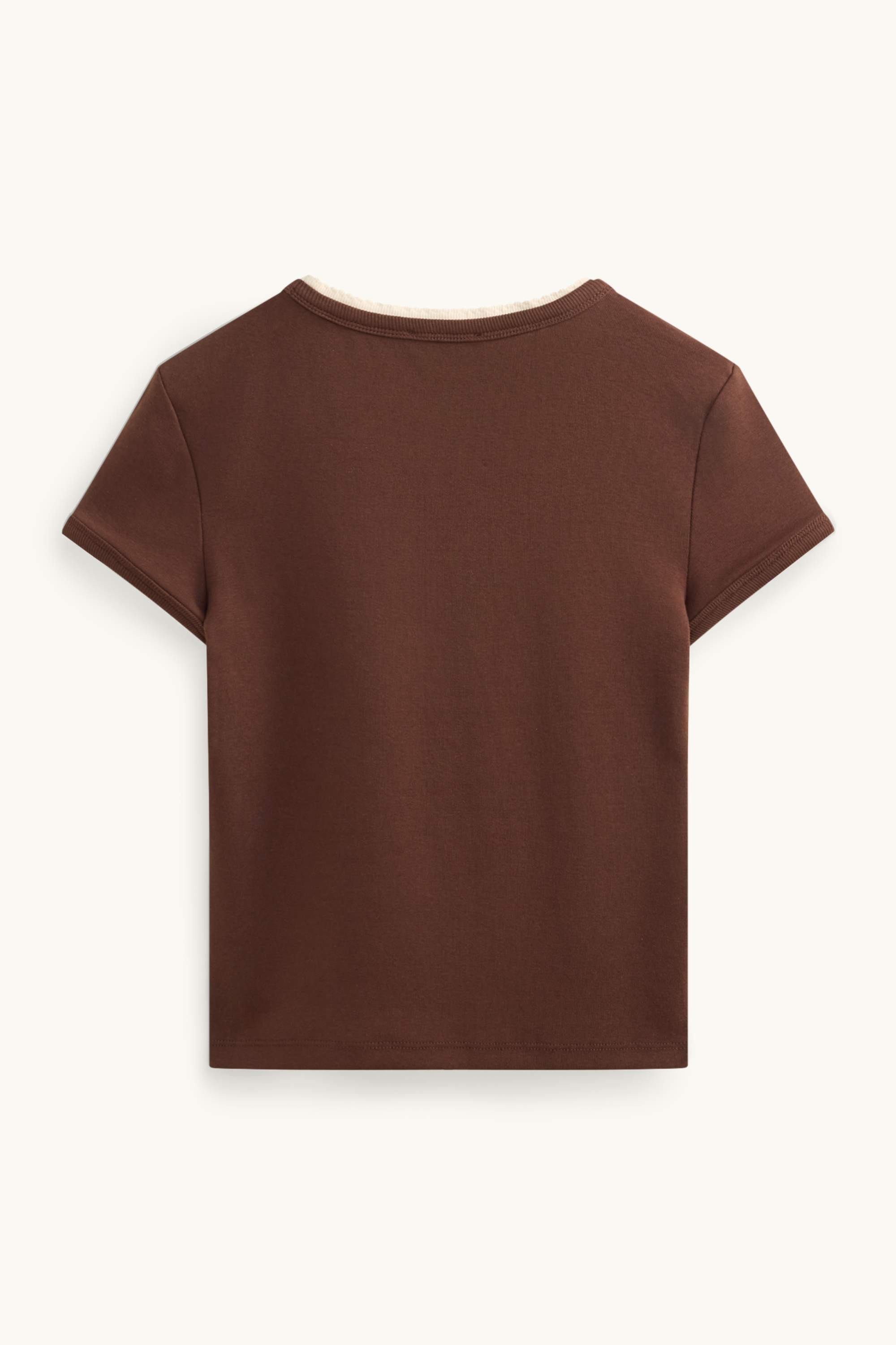 T-shirt - slim fit - 2-in-1 look brown