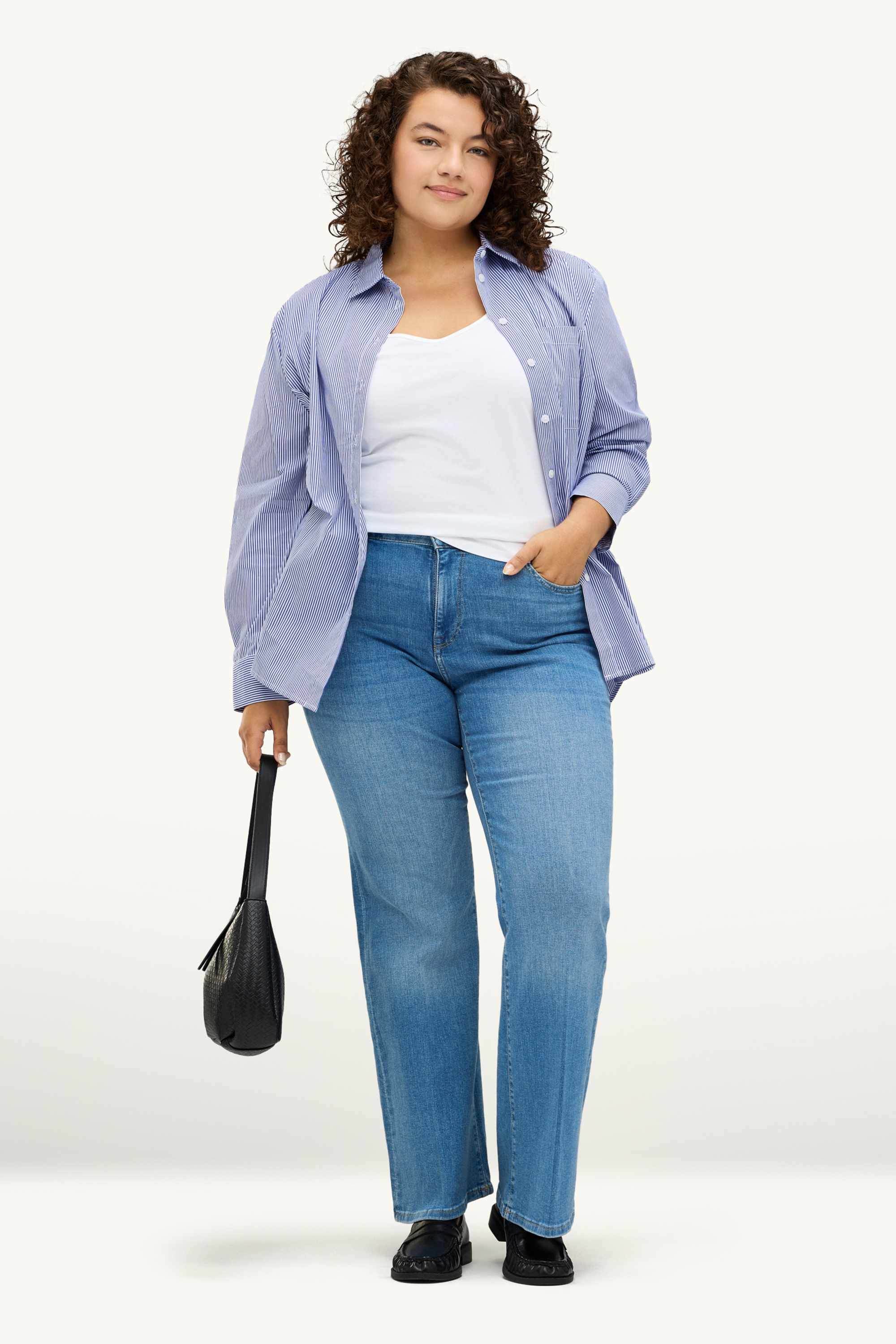 Shirt blouse - striped blue / white