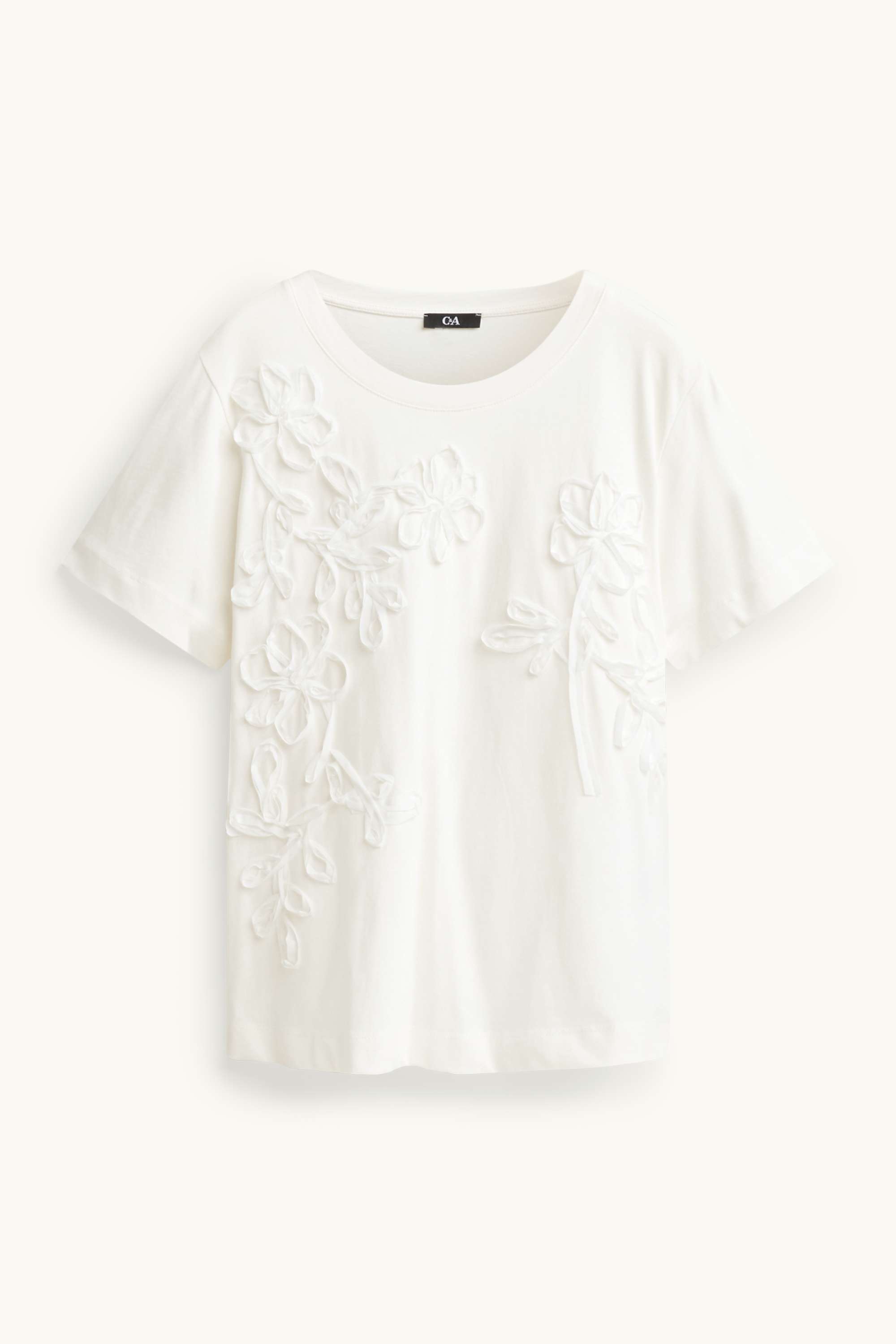 T-shirt - regular fit - floral cremewhite