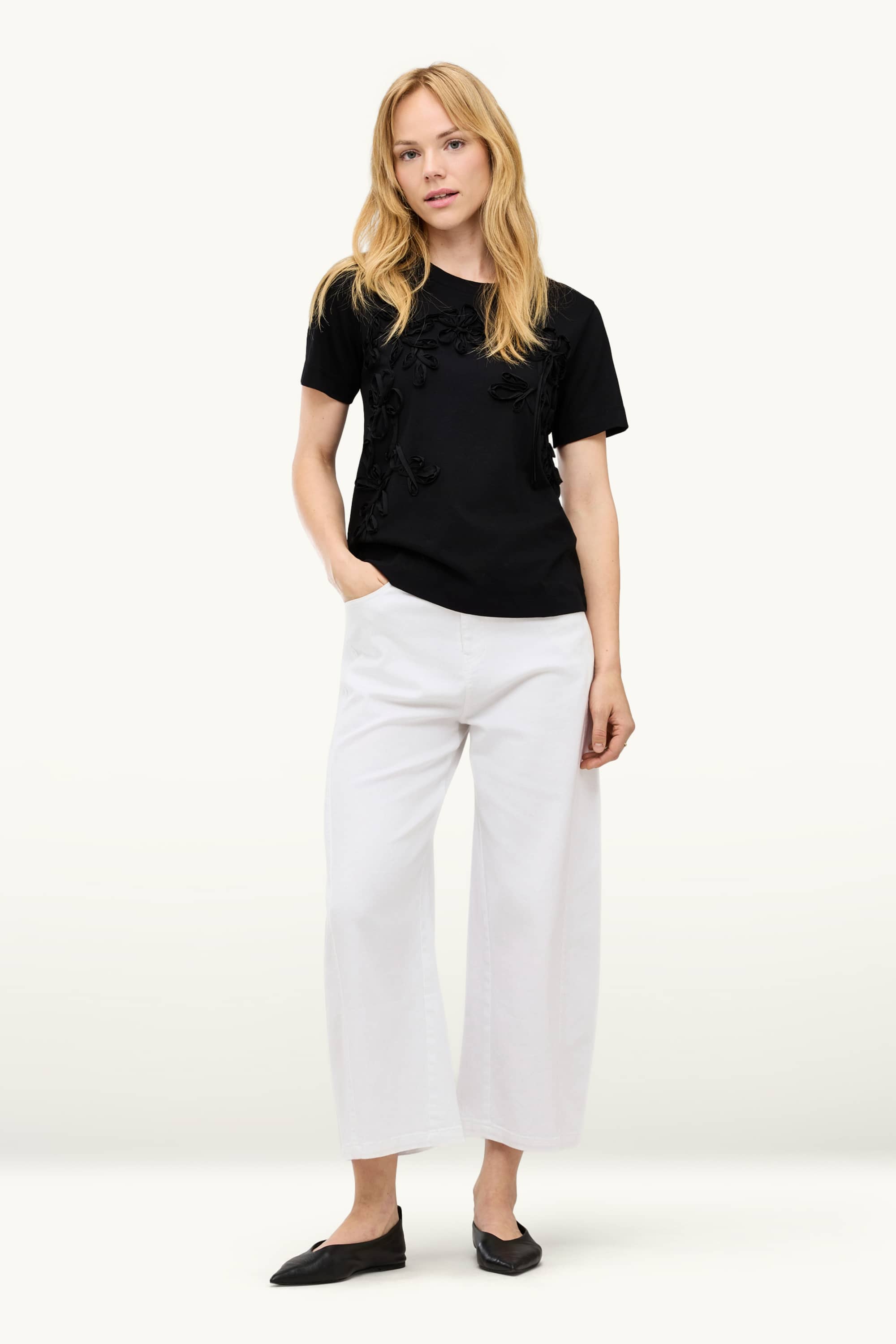 T-shirt - regular fit - floral black