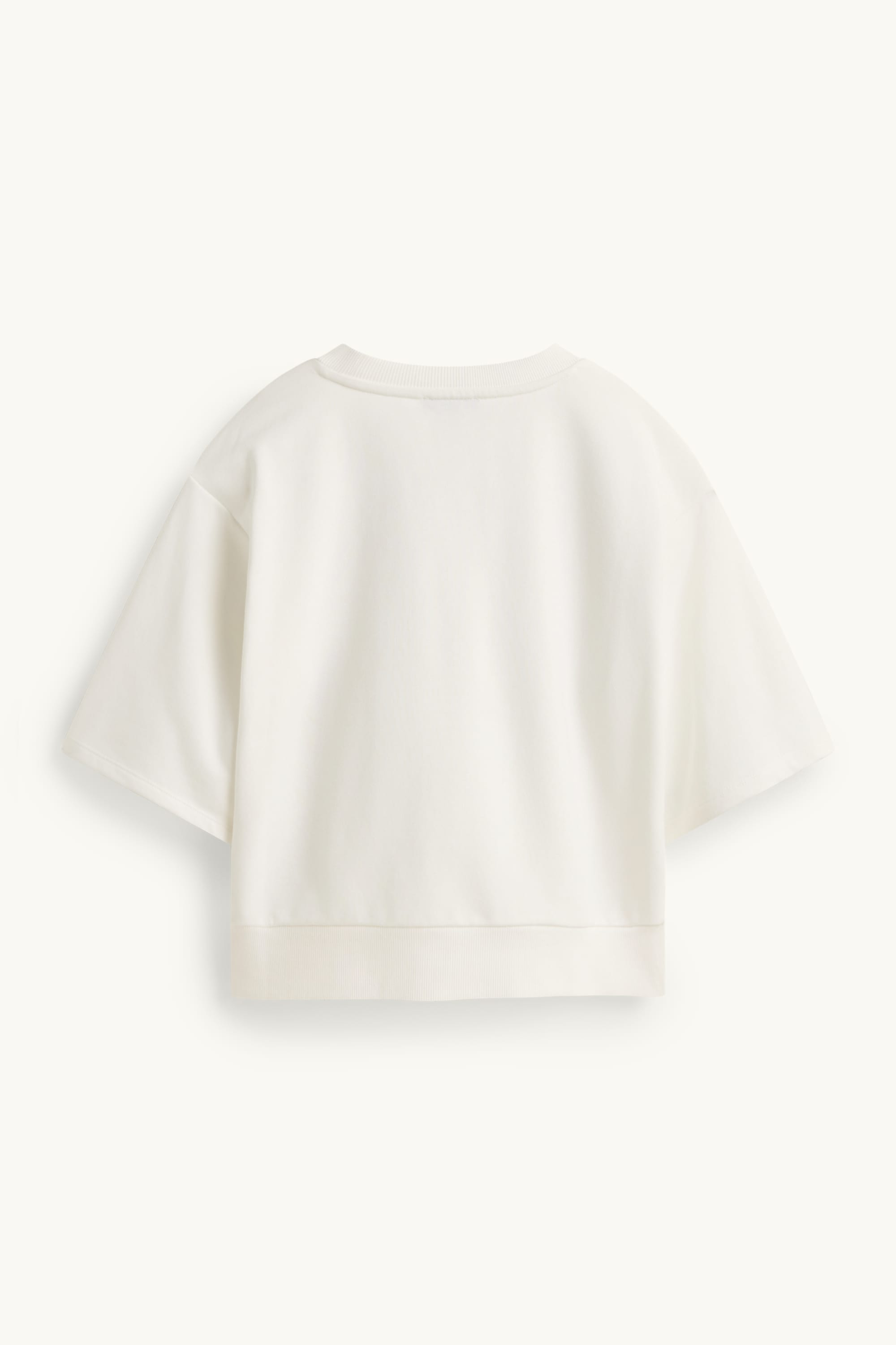 Sweatshirt - floral - shiny white