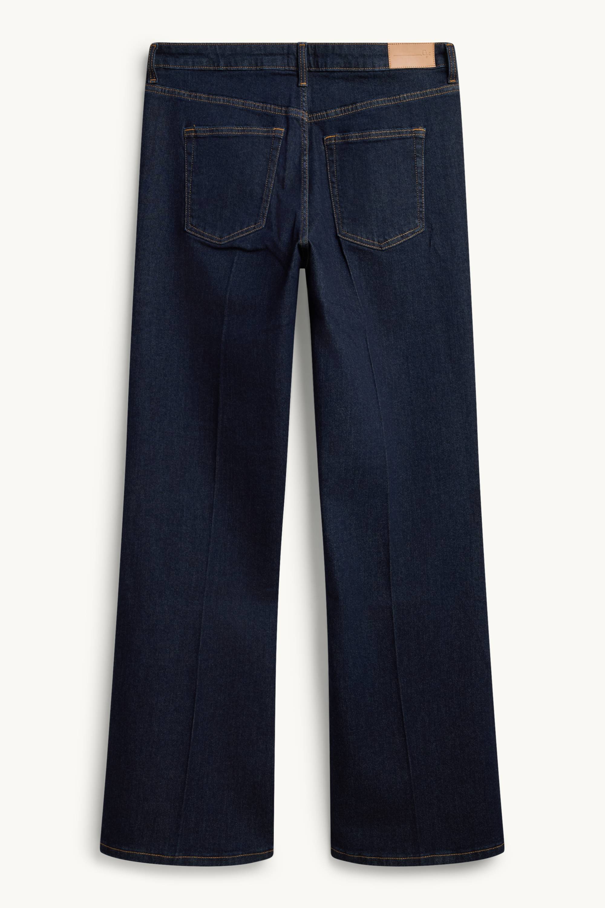 Flared jeans - mid-rise waist - LYCRA® denim-dark blue