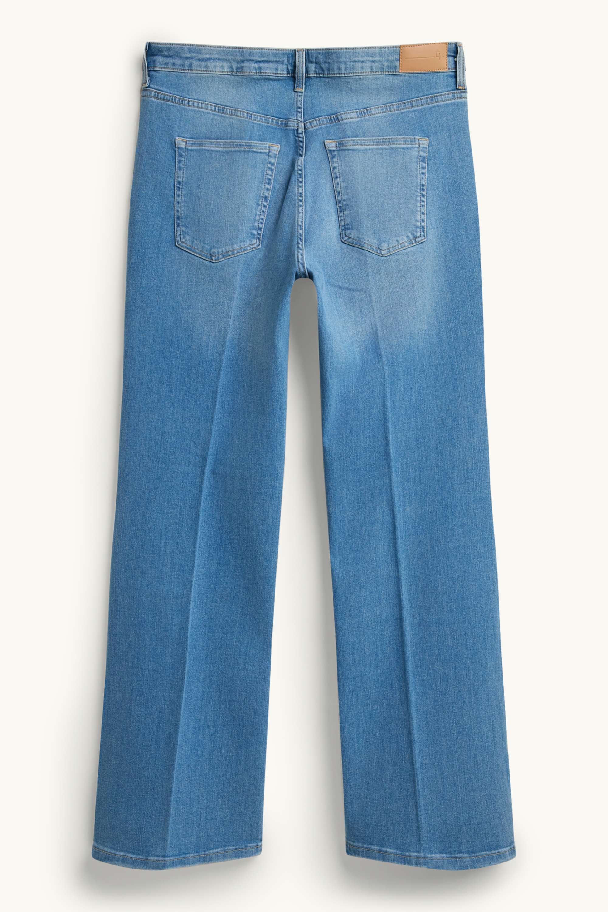 Flared jeans - mid-rise waist - LYCRA® blue denim