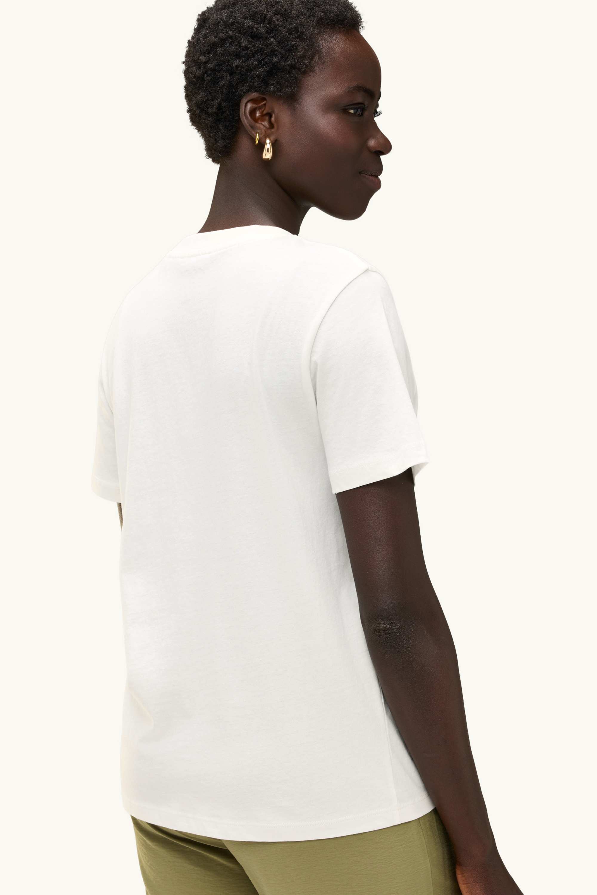 T-shirt with rhinestones - regular fit white
