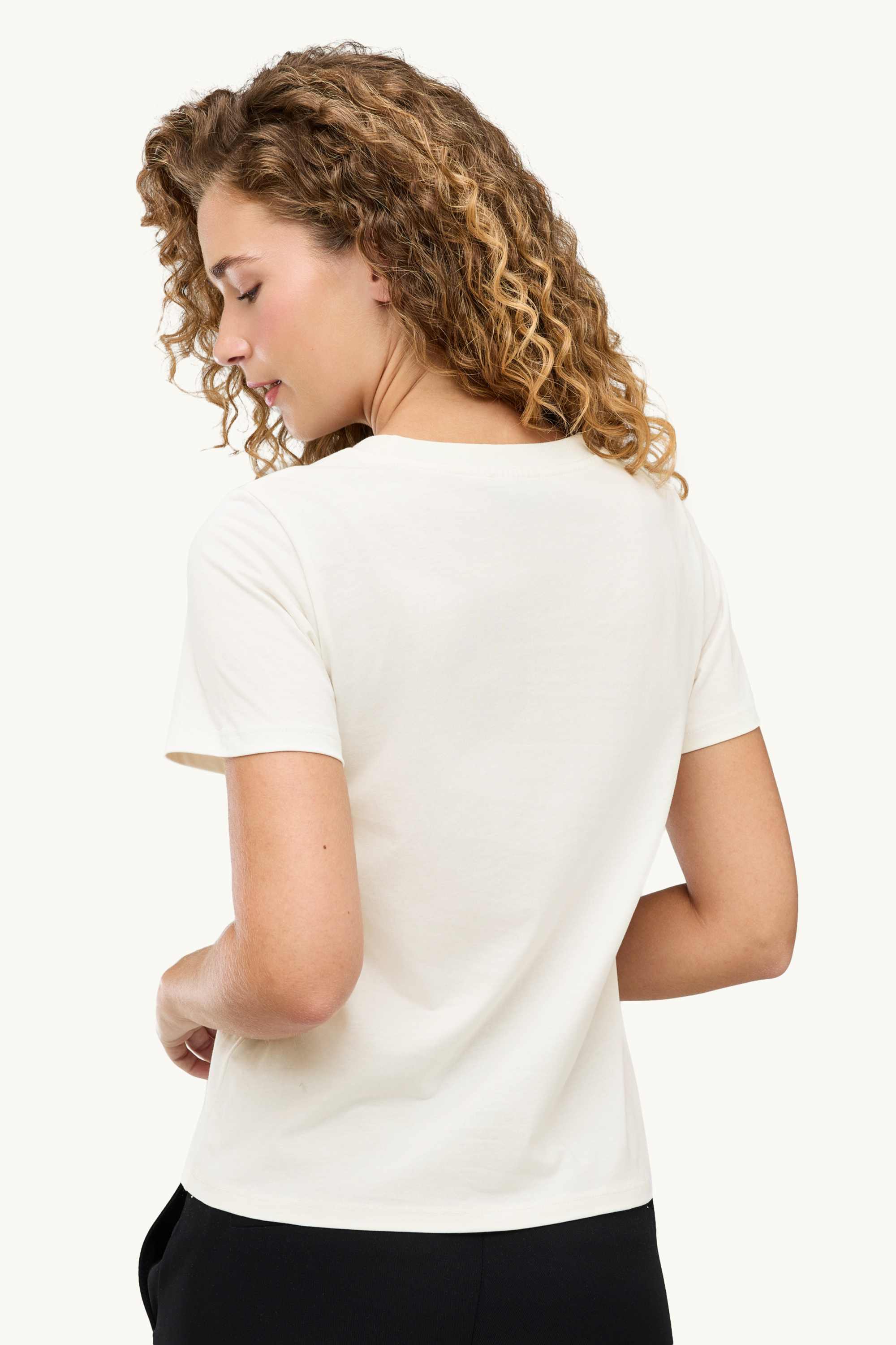 T-shirt with beads - regular fit white / black
