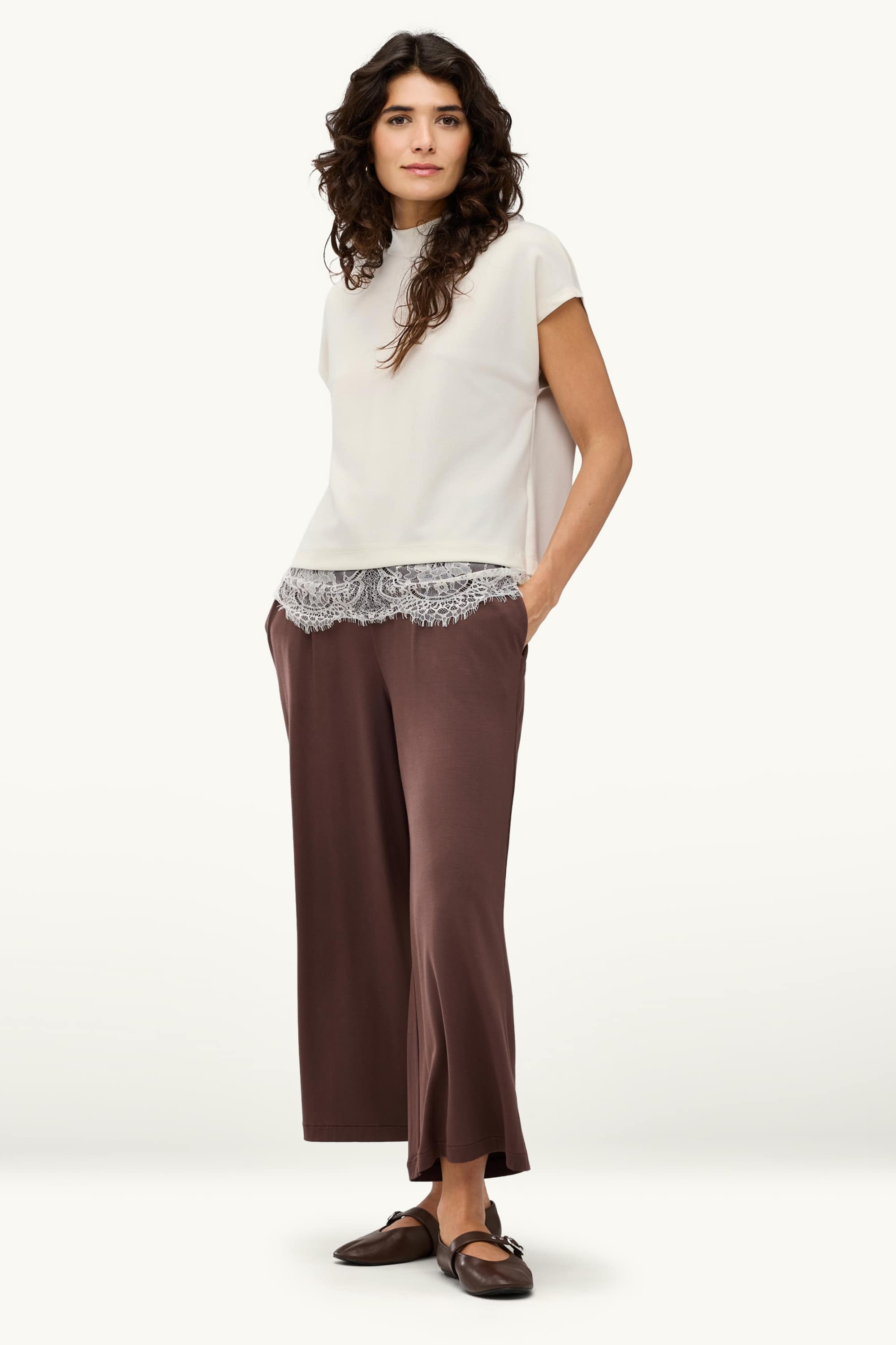 T-shirt - regular fit creme