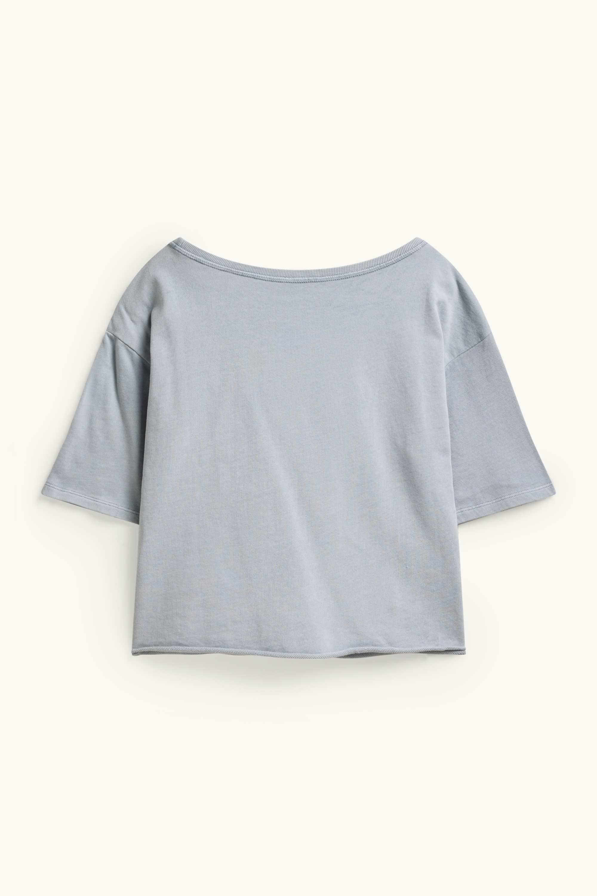 Cropped T-shirt - oversized light gray