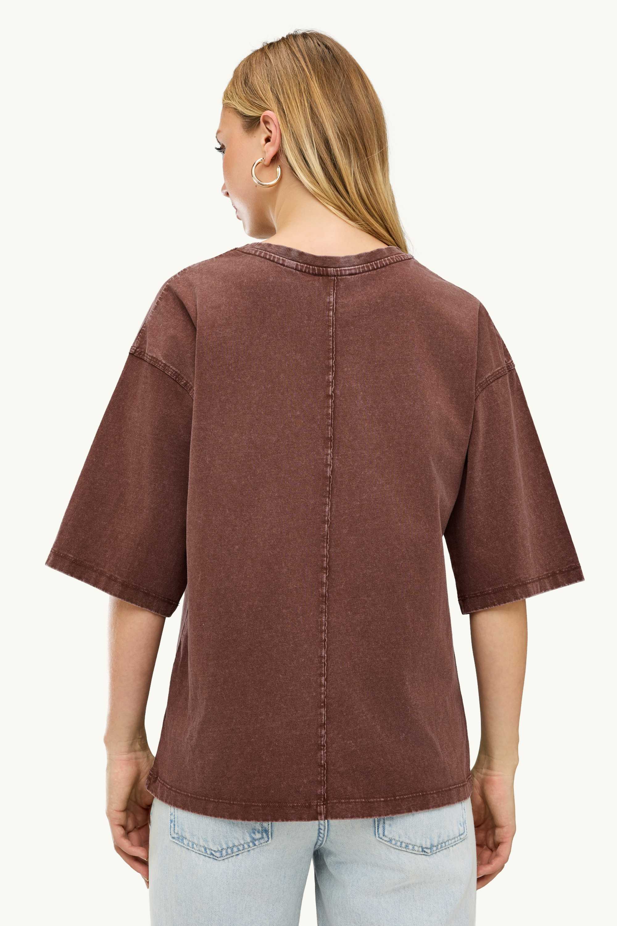 T-shirt - oversized brown