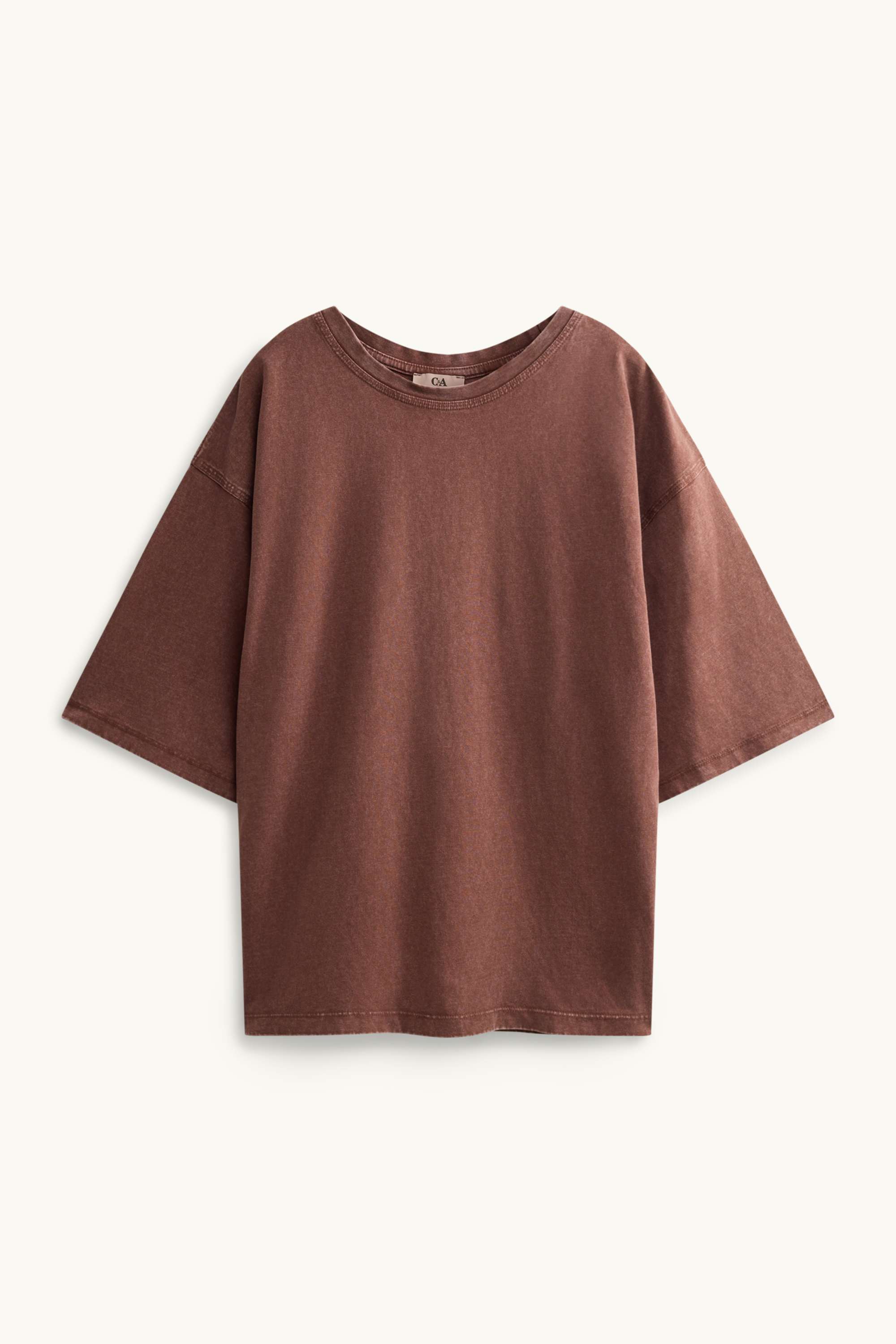 T-shirt - oversized brown