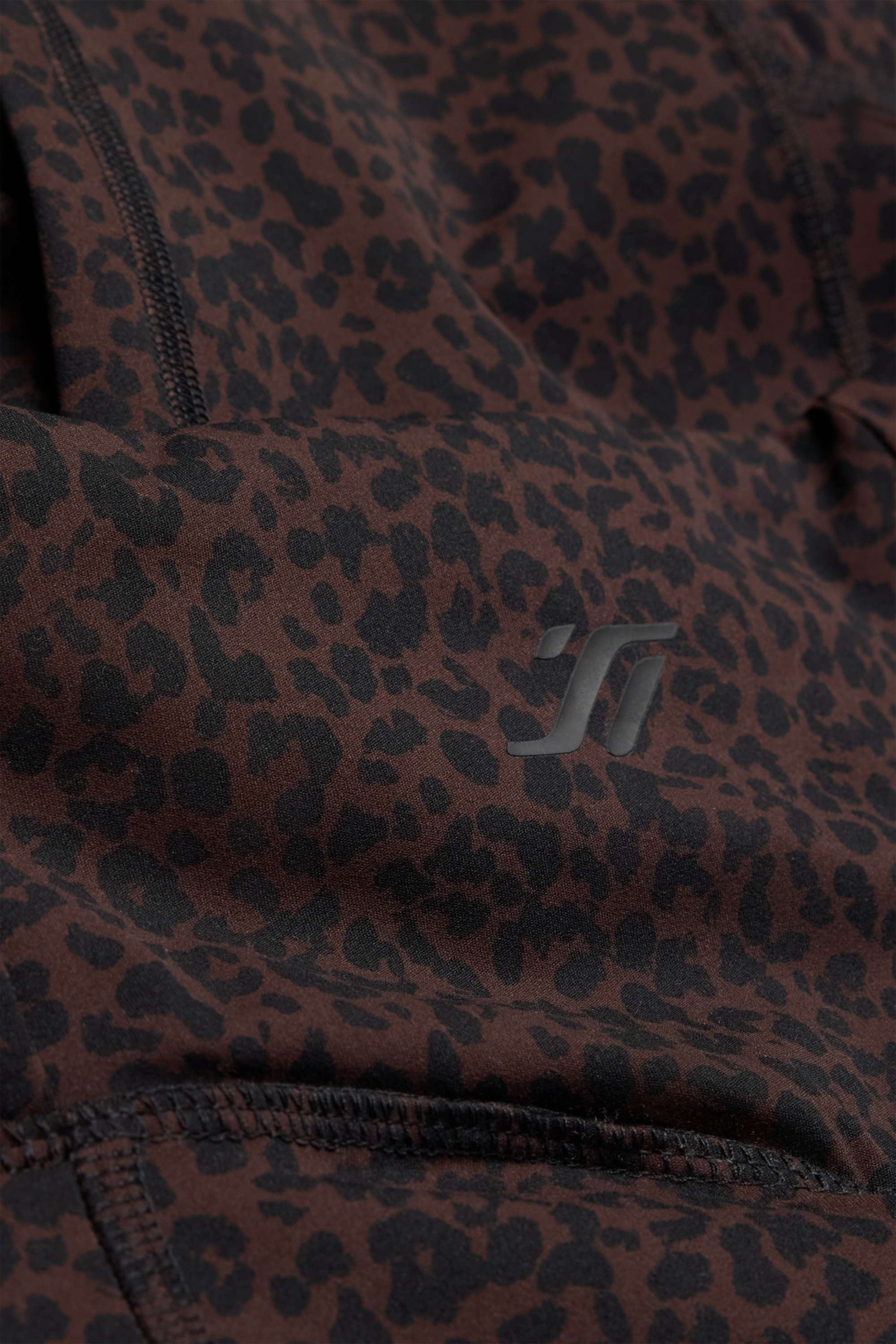 Active leggings - 4 Way Stretch - leopard print - UV protection dark brown