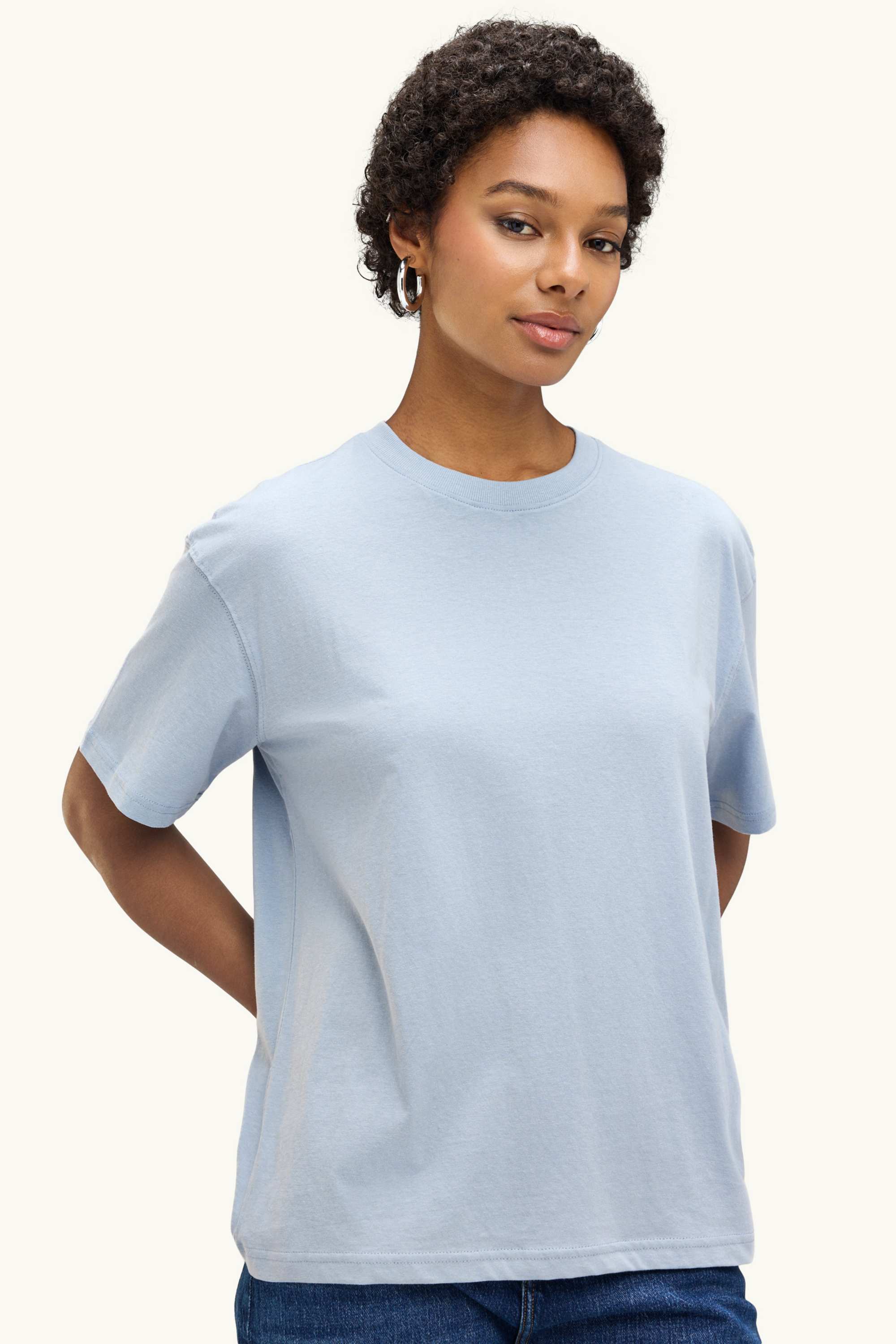 T-shirt - oversized light blue