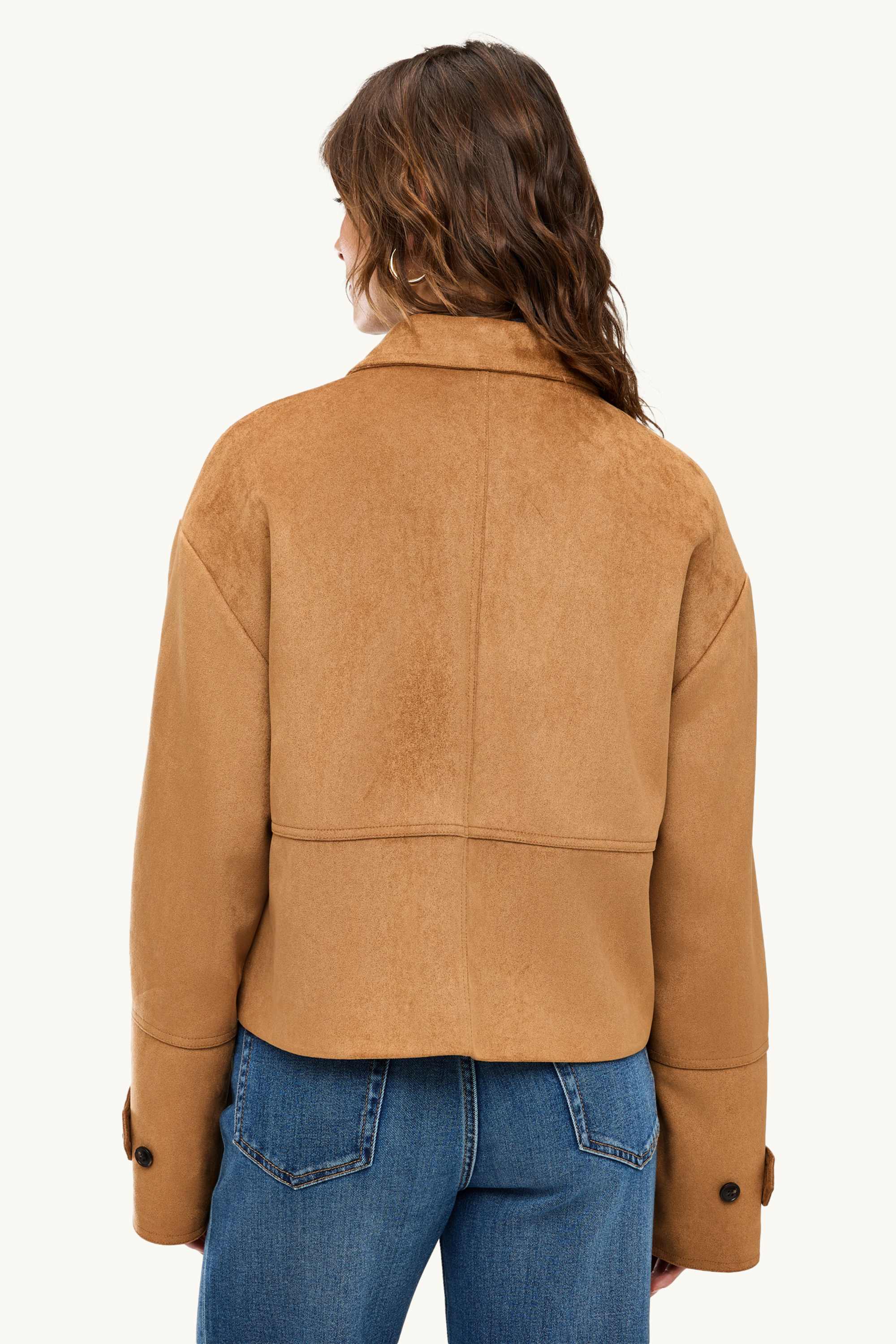 Jacket - faux suede light brown
