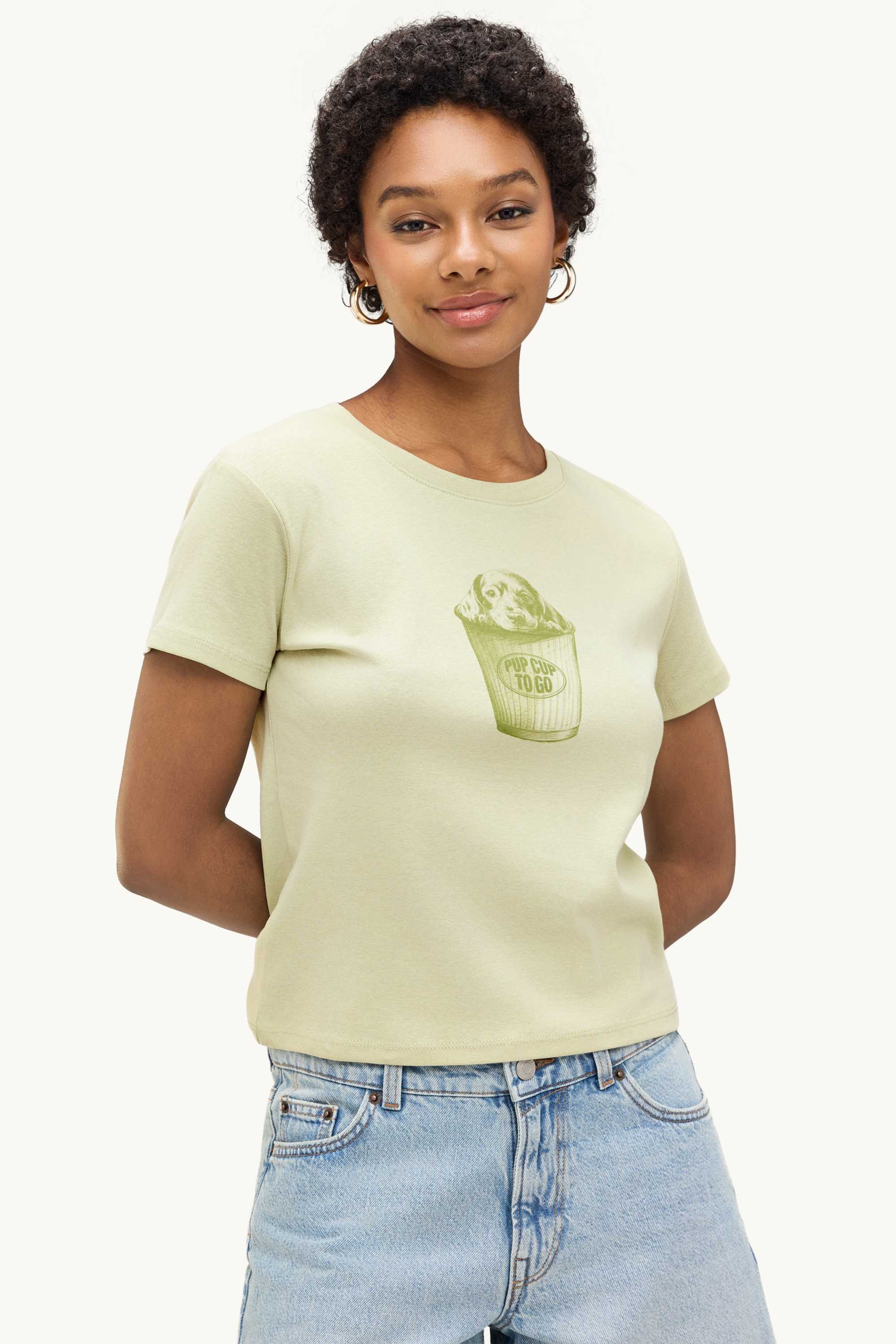 T-shirt - slim fit light green
