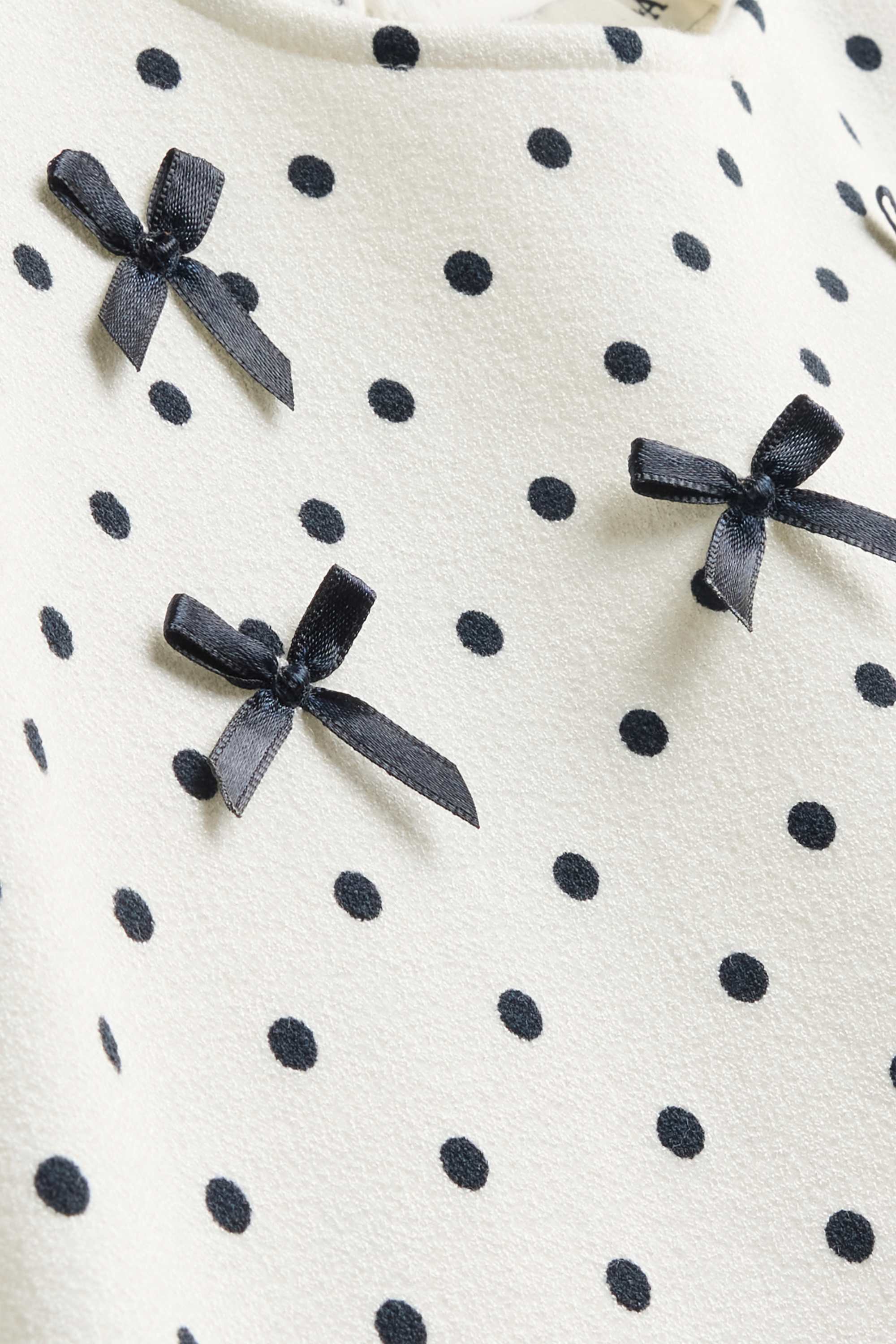 Dress - polka dot white / black