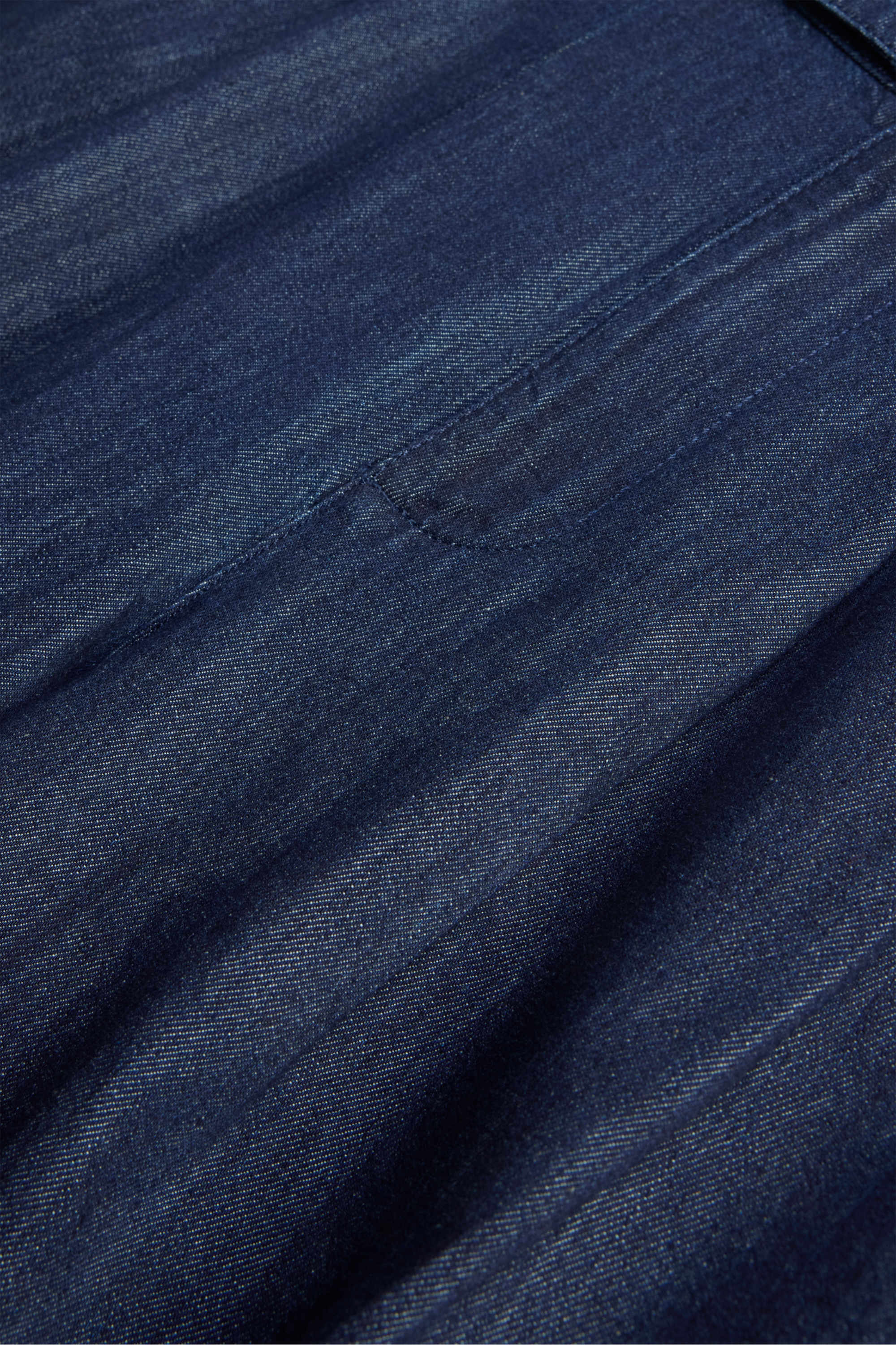 Jorts - mid-rise waist denim-dark blue