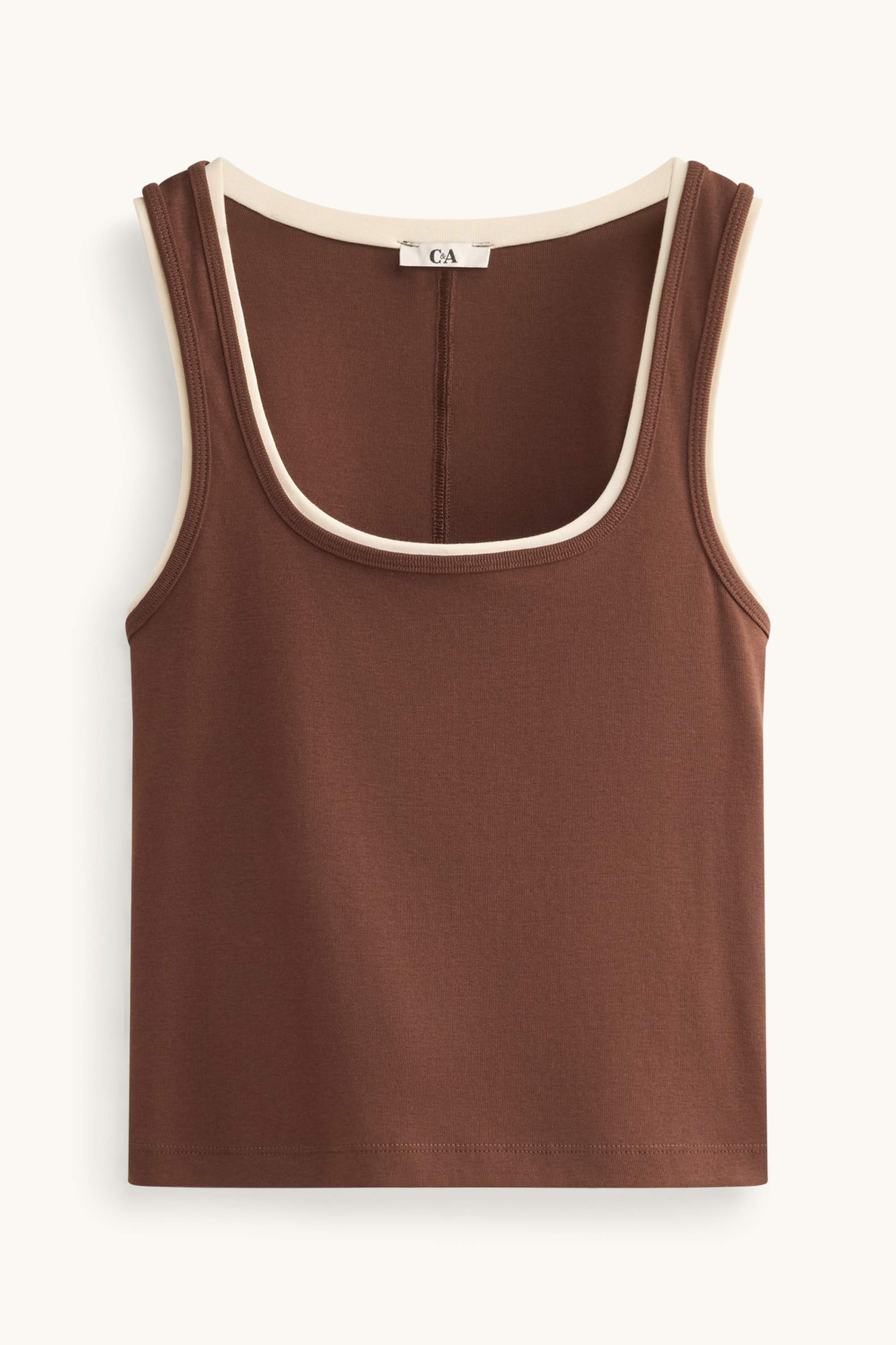 Top - 2-in-1 look brown